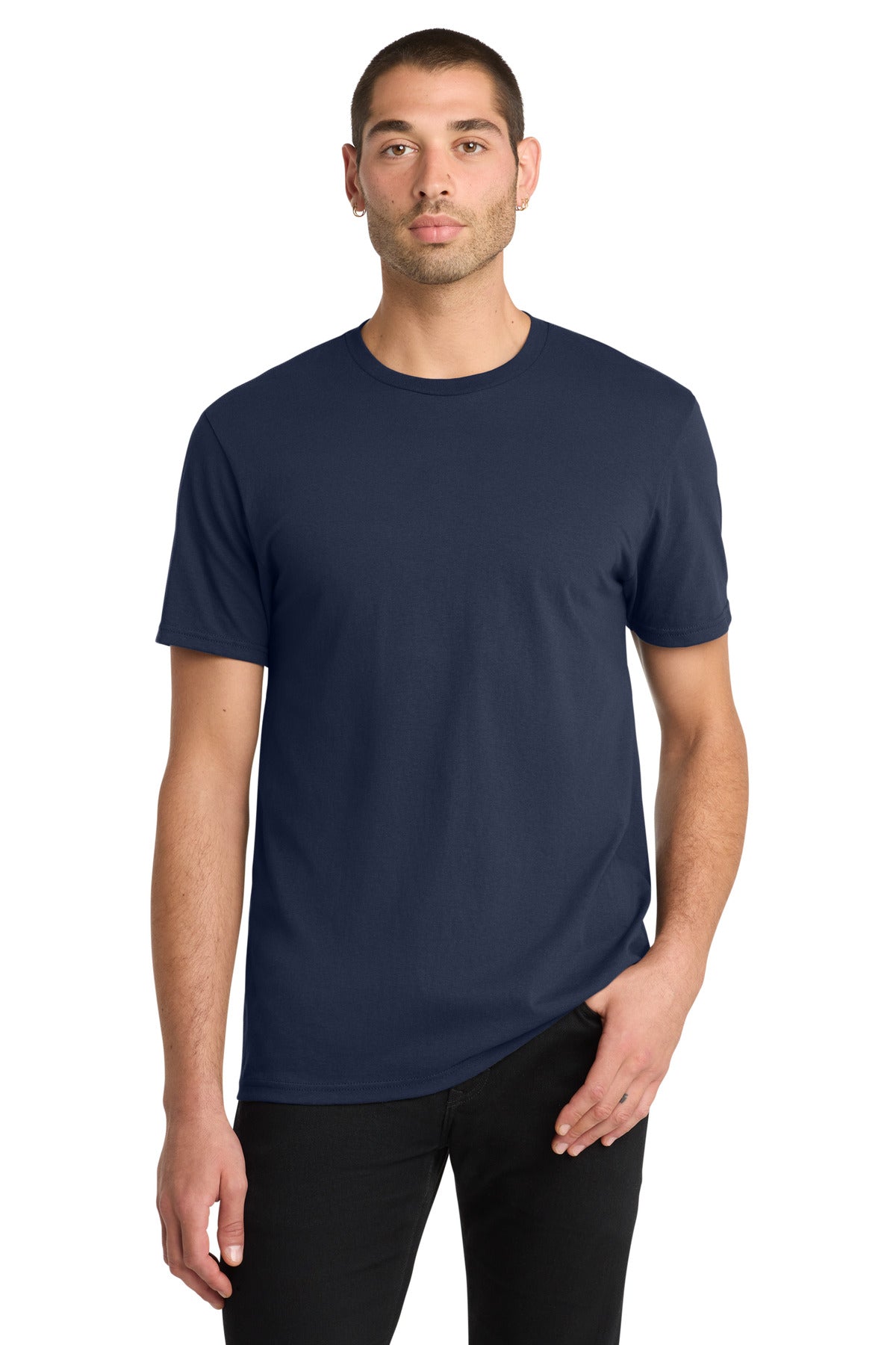 Front View of New Navy District The Concert Tee DT5000