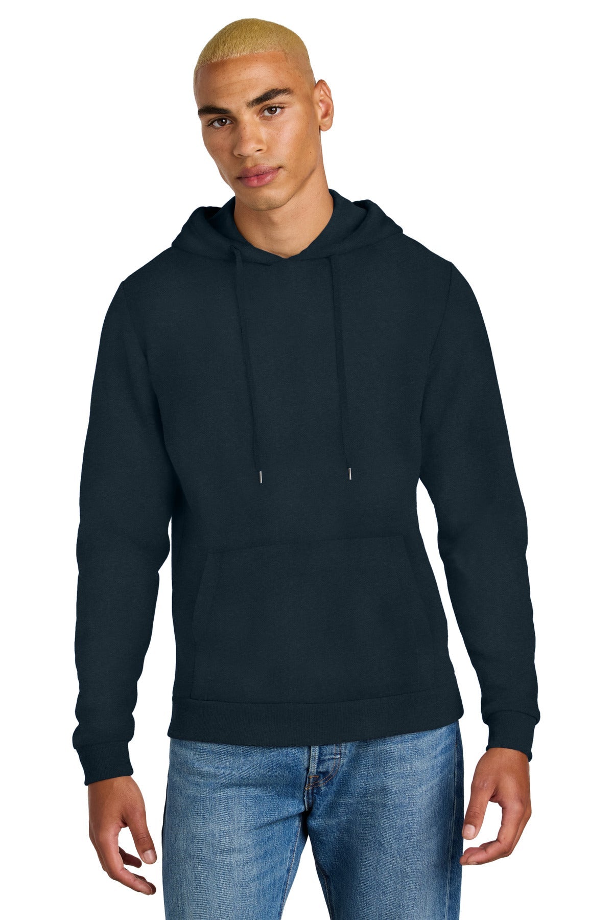 Front View of NewNavy District Perfect Tri Fleece Pullover Hoodie DT1300