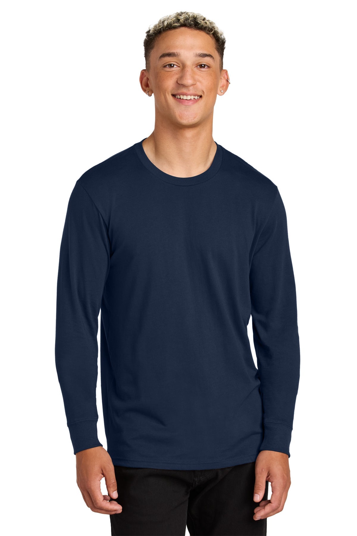 Front View of NghtSkyNvy Allmade Unisex Long Sleeve Organic Cotton Tee AL6104