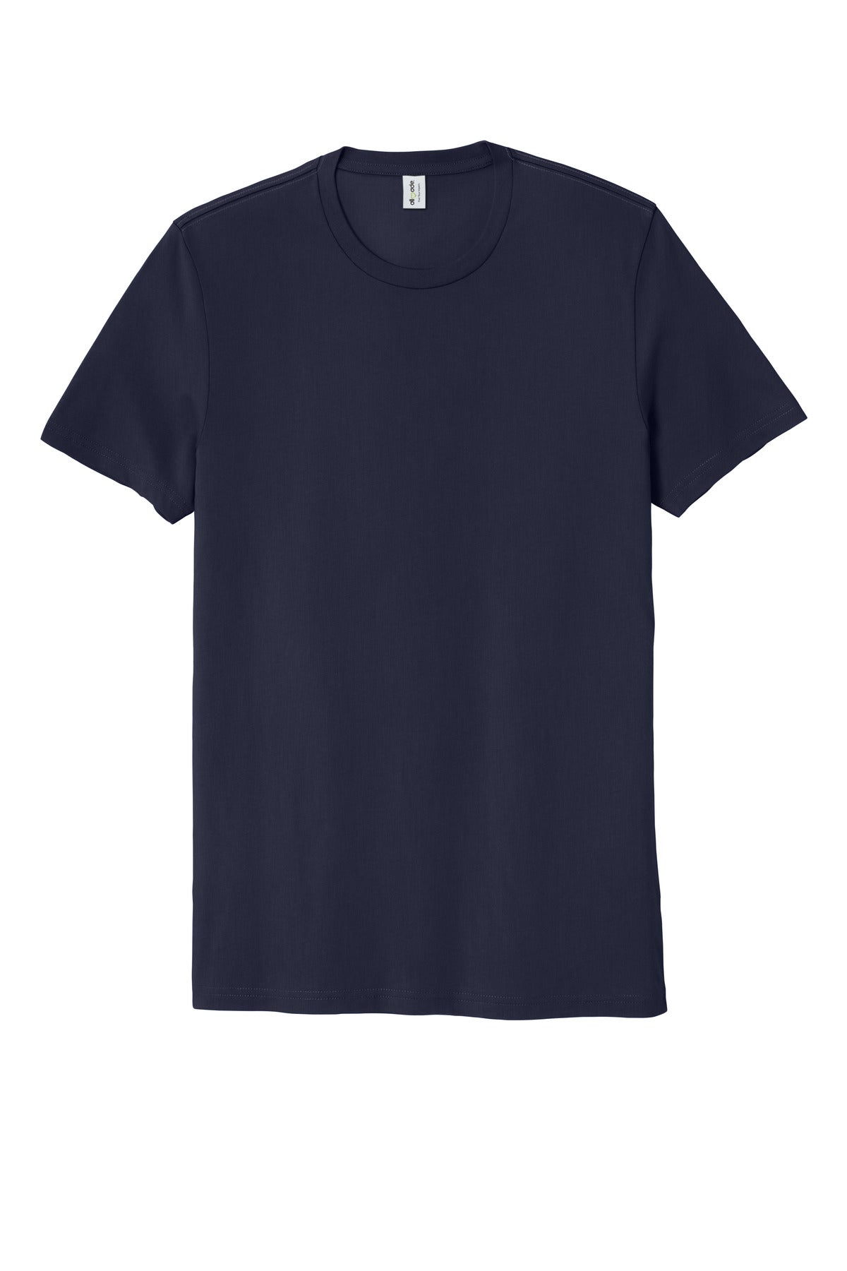 Front View of NghtSkyNvy Allmade Unisex Organic Cotton Tee. AL2100