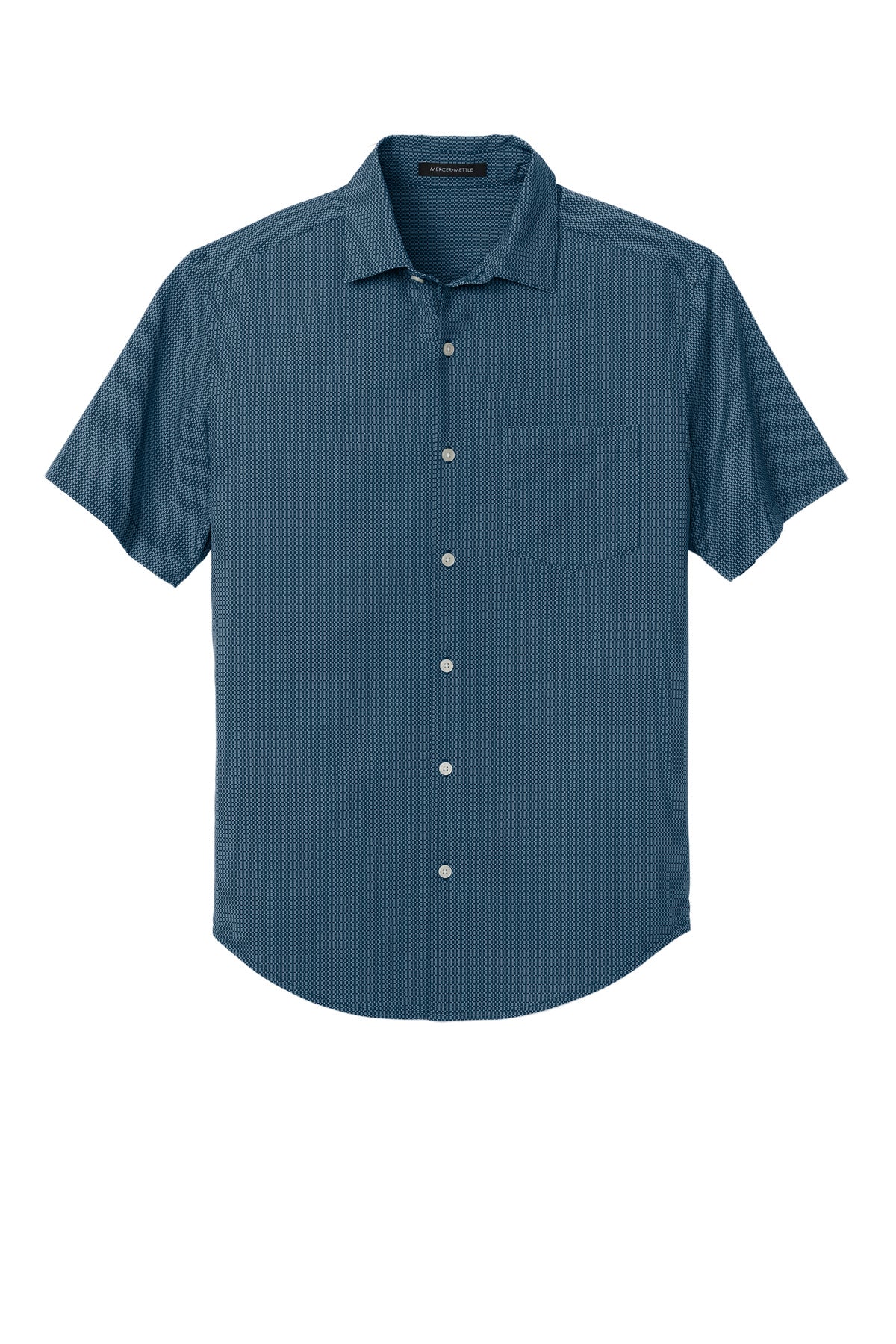 Front View of NgNvDshPrt Mercer+Mettle Short Sleeve UV Capital Tech Shirt MM2006