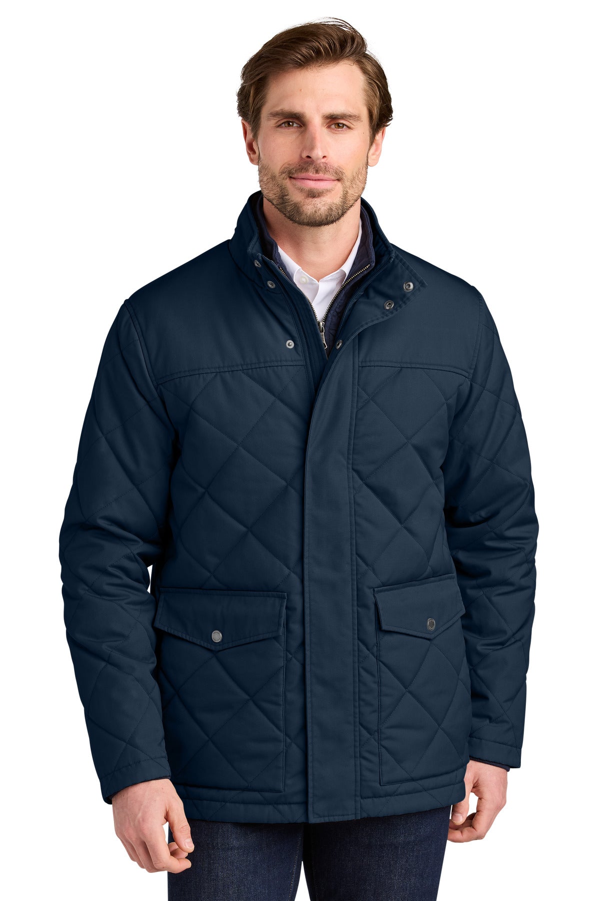 Front View of NightNavy Brooks Brothers Field Coat BB18605