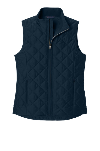Front View of NightNavy Brooks Brothers Women's Quilted Vest BB18603