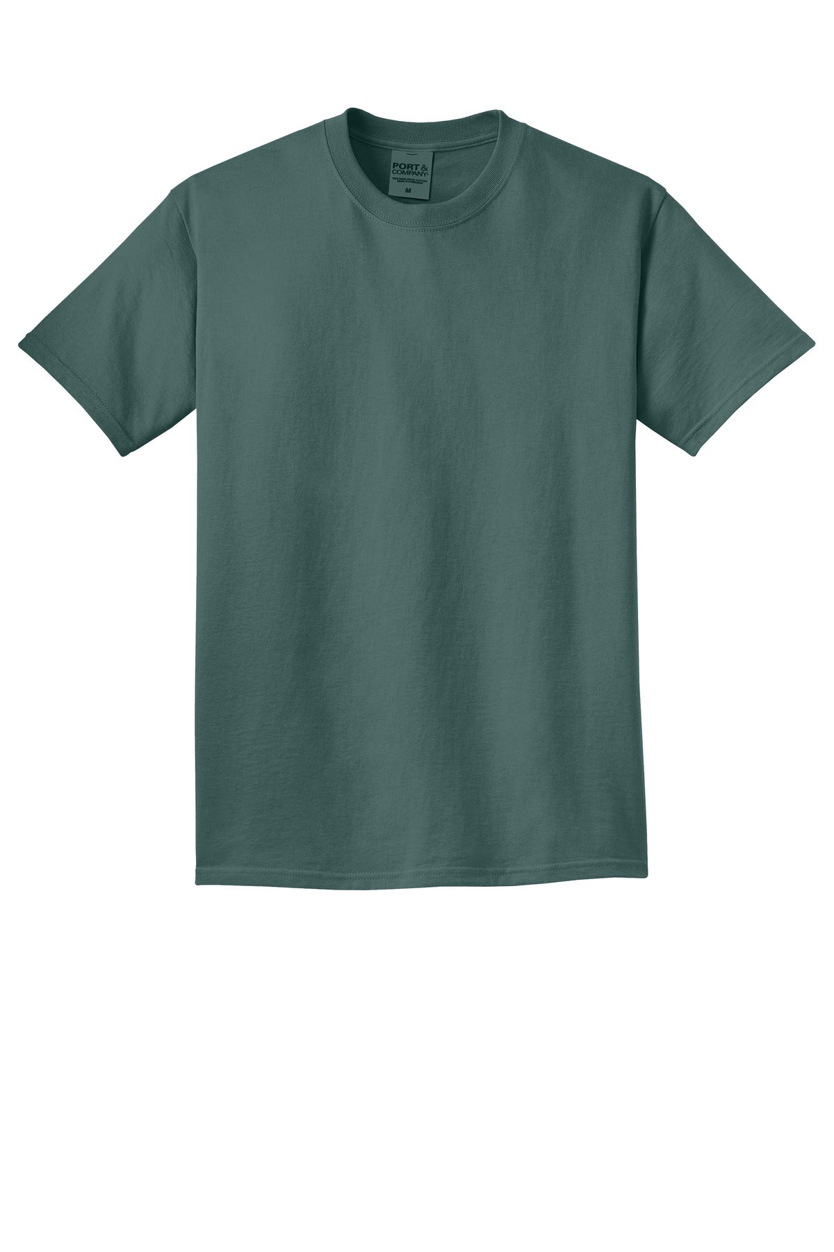 Front View of NordicGrn Port & Co Beach Wash Garment-Dyed Tee. PC099