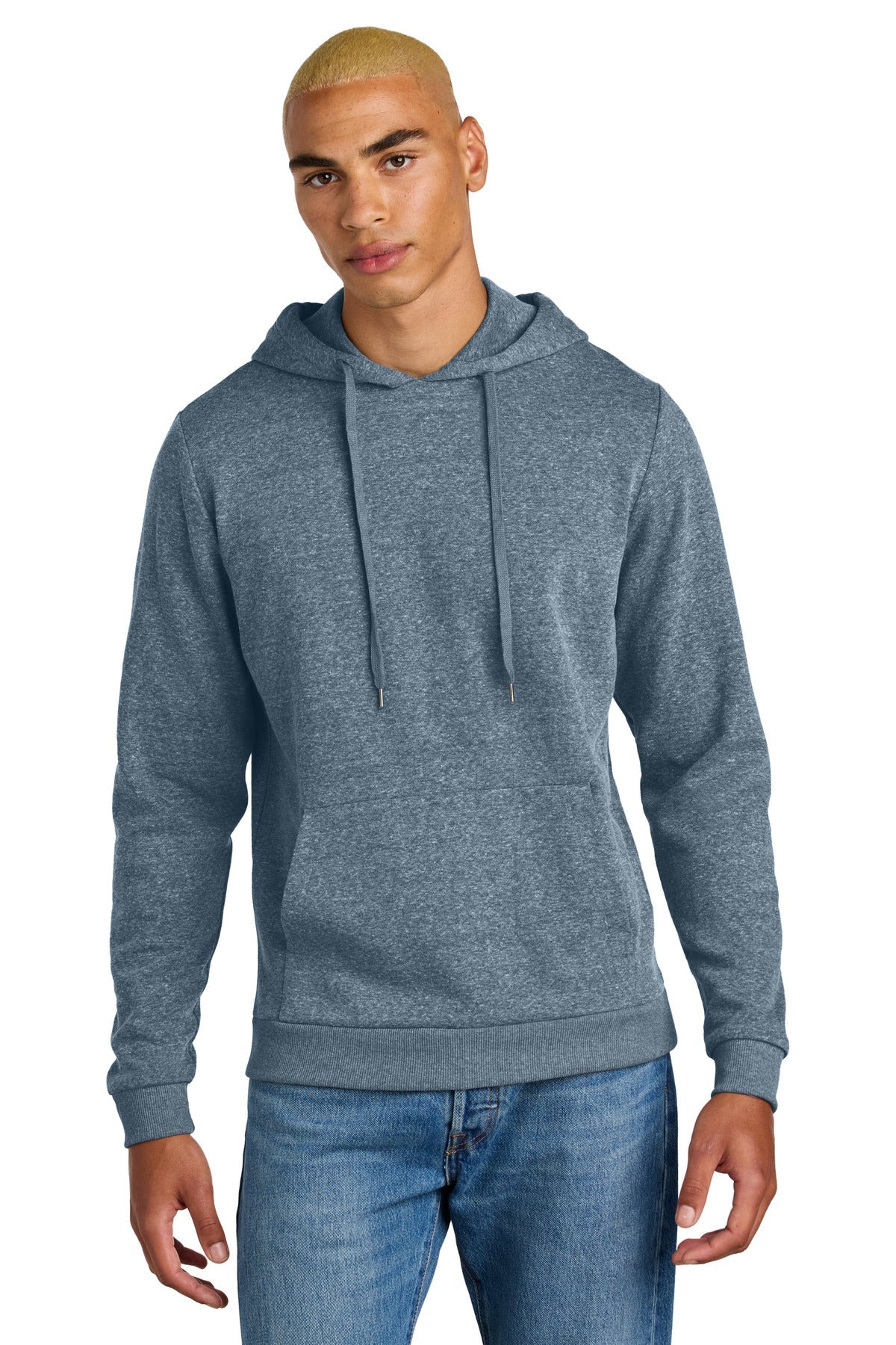 Front View of NvyFrost District Perfect Tri Fleece Pullover Hoodie DT1300