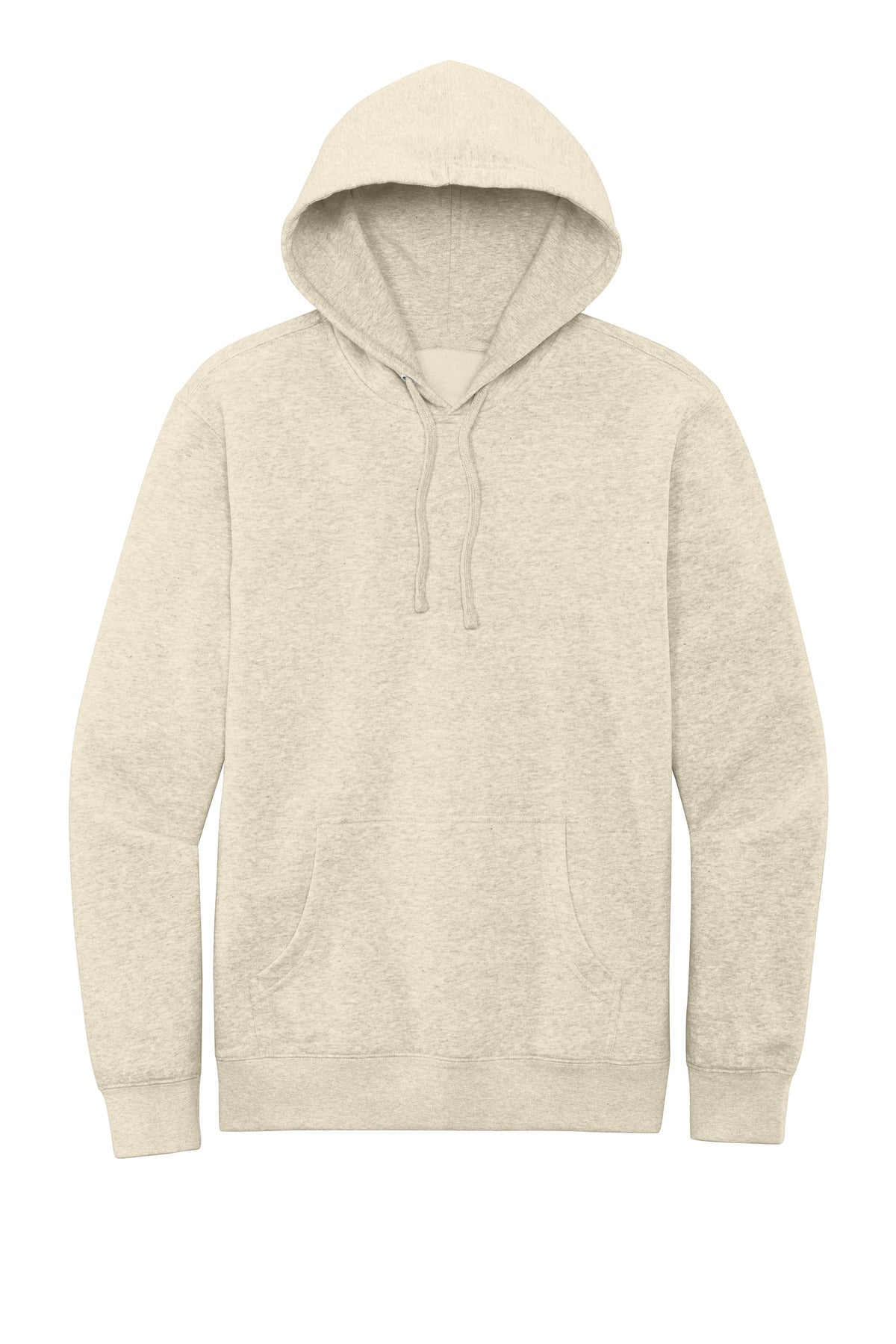 Front View of Oatmeal Hthr District V.I.T. Fleece Hoodie DT6100