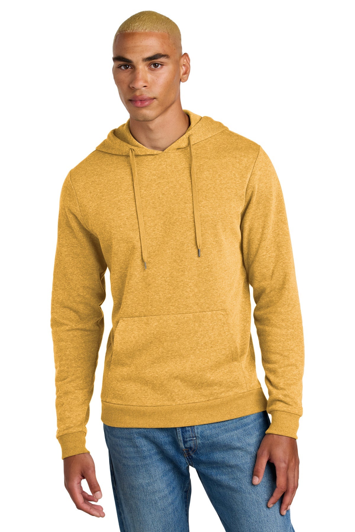 Front View of OchreYlwHr District Perfect Tri Fleece Pullover Hoodie DT1300