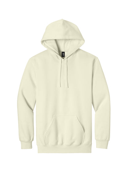 Front View of OffWhite Gildan Hammer Maxweight Hooded Sweatshirt 19500