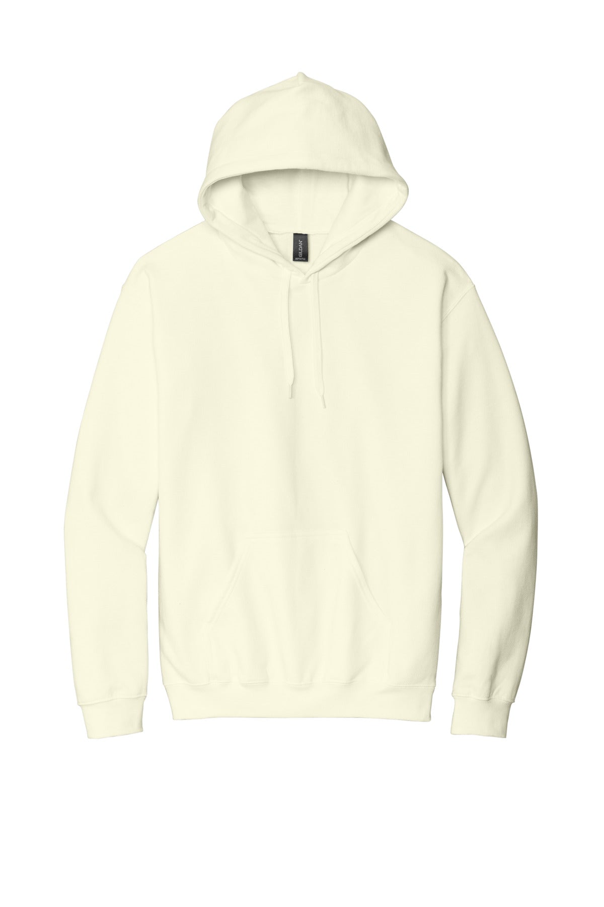 Front View of OffWhite Gildan Softstyle Midweight Pullover Hooded Sweatshirt SF500
