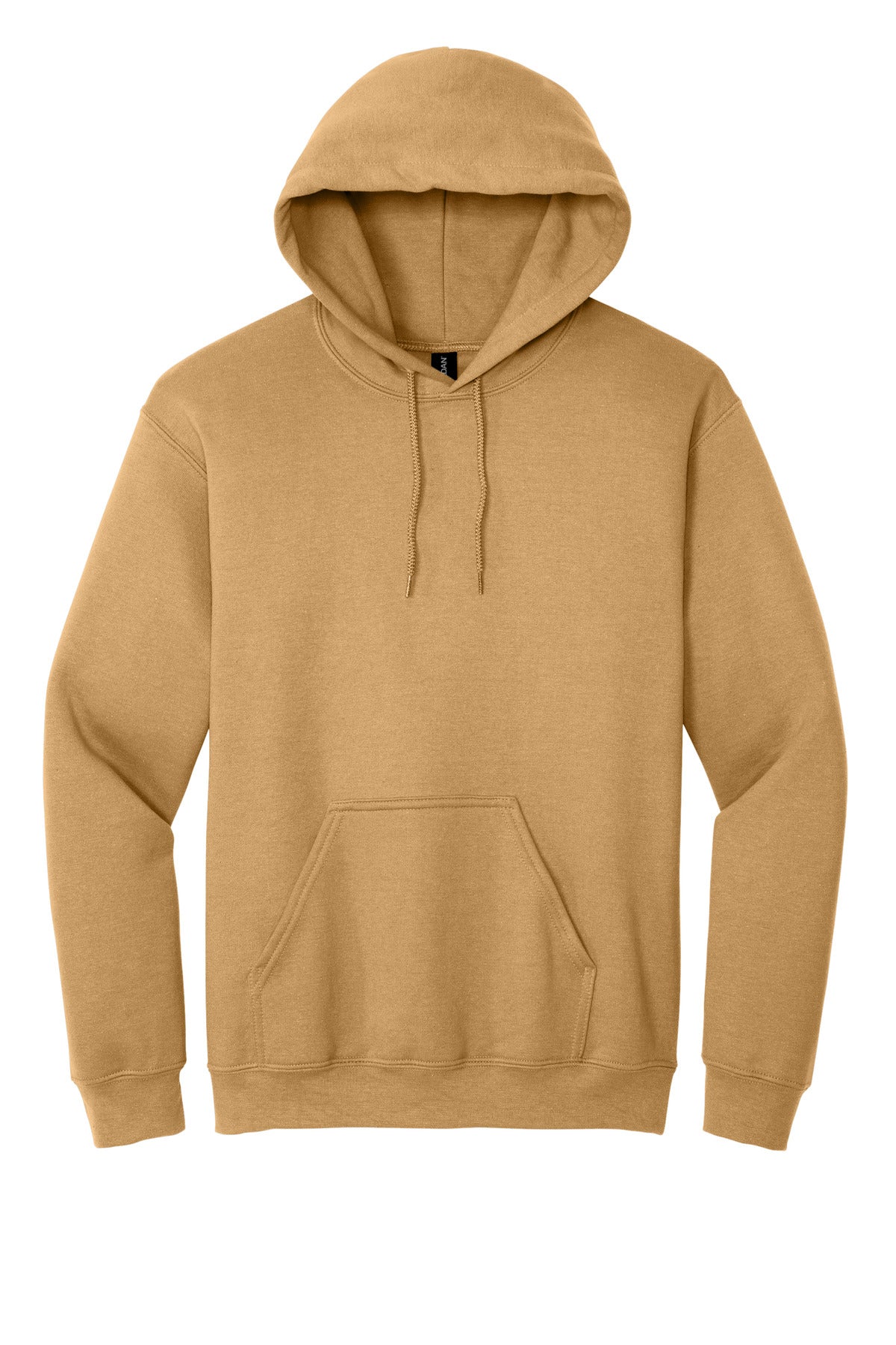 Front View of OldGold Gildan - Heavy Blend Hooded Sweatshirt. 18500
