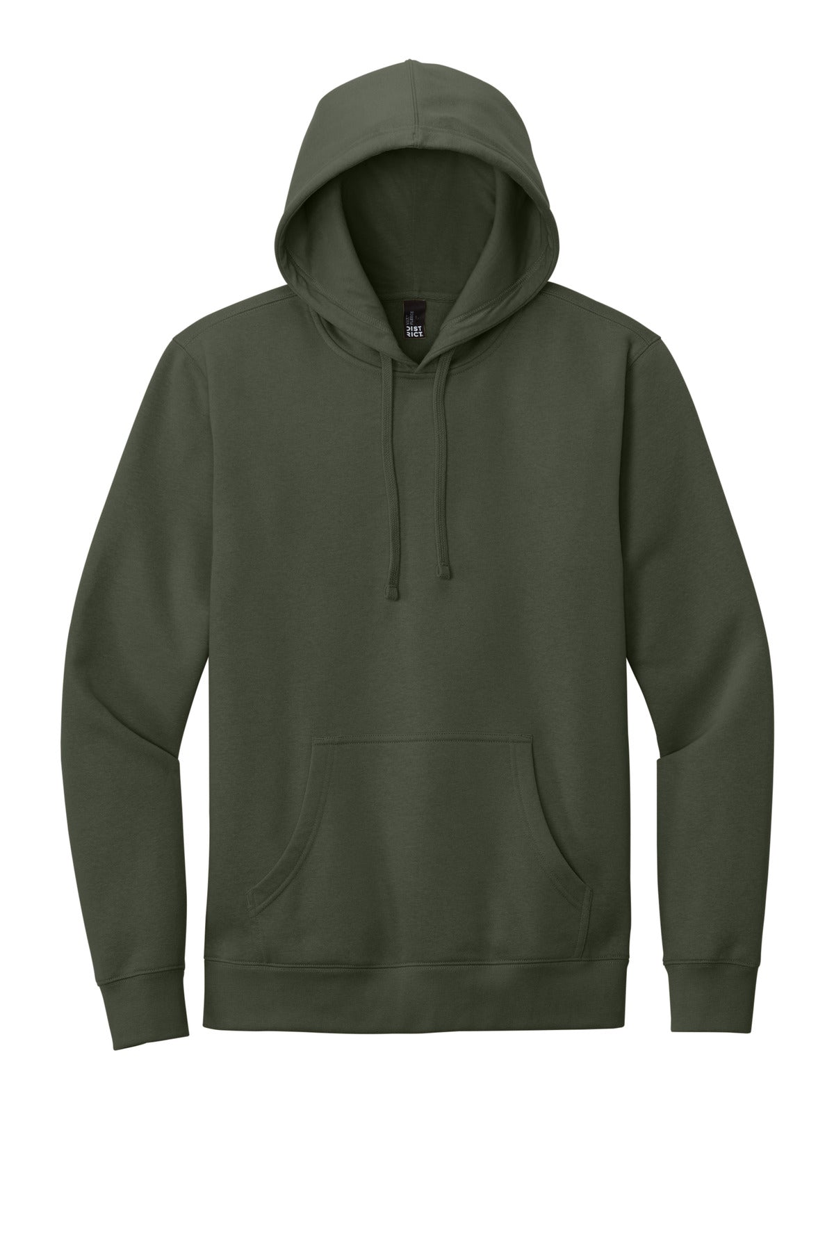 Front View of Olive District V.I.T. Fleece Hoodie DT6100