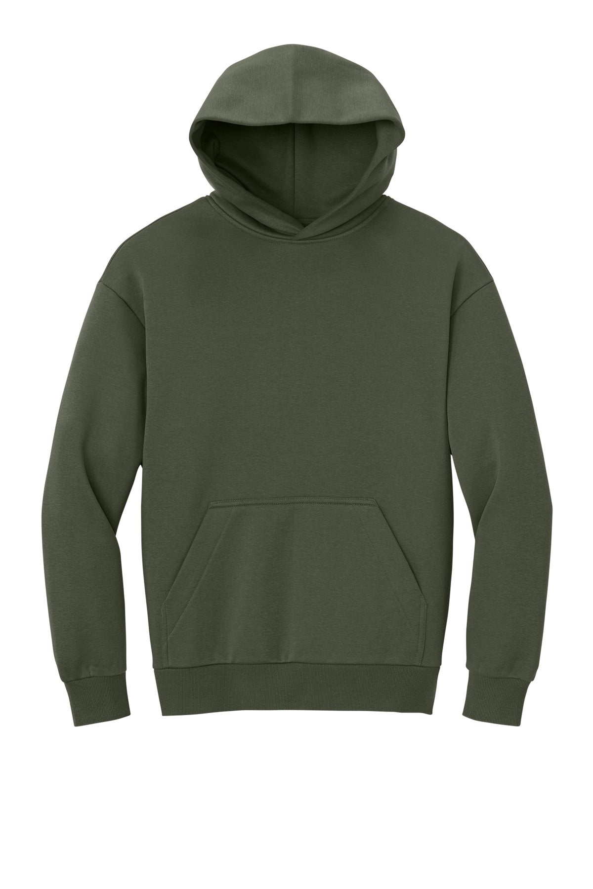 Front View of Olive District V.I.T. Heavyweight Fleece Hoodie DT6150