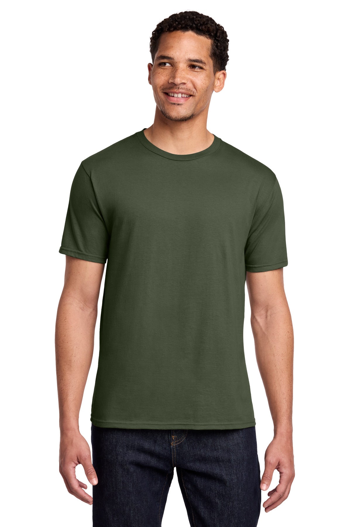 Front View of Olive Port & Co Fan Favorite Tee. PC450