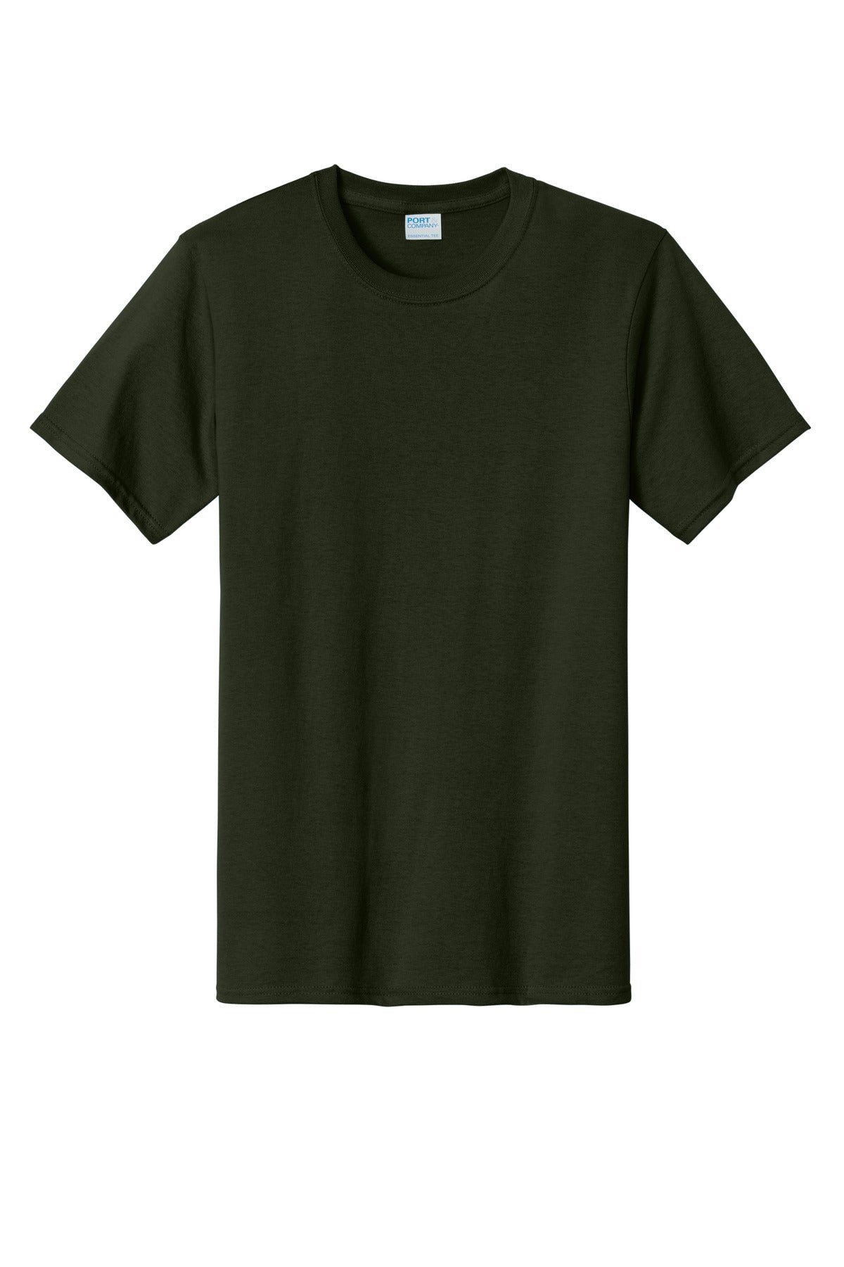Front View of Olive Port & Co Tall Essential Tee. PC61T