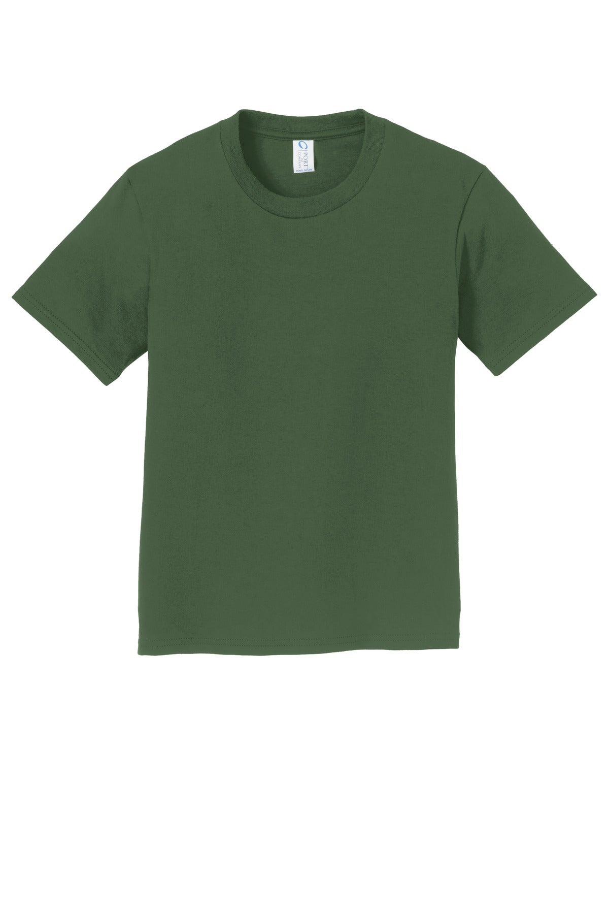 Front View of Olive Port & Co Youth Fan Favorite Tee. PC450Y