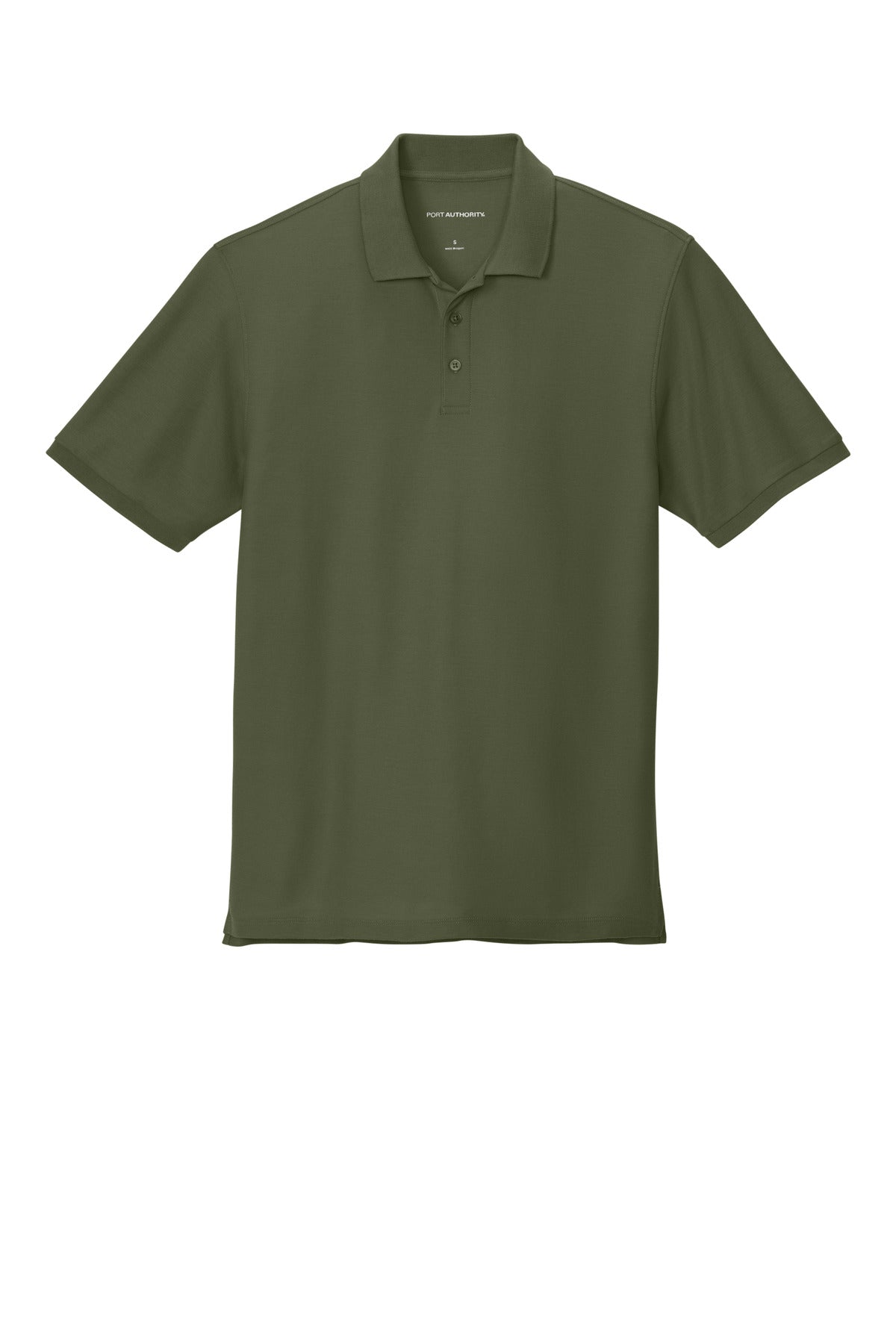 Front View of OlvDrabGn Port Authority Wearever Signature Pique Polo K200