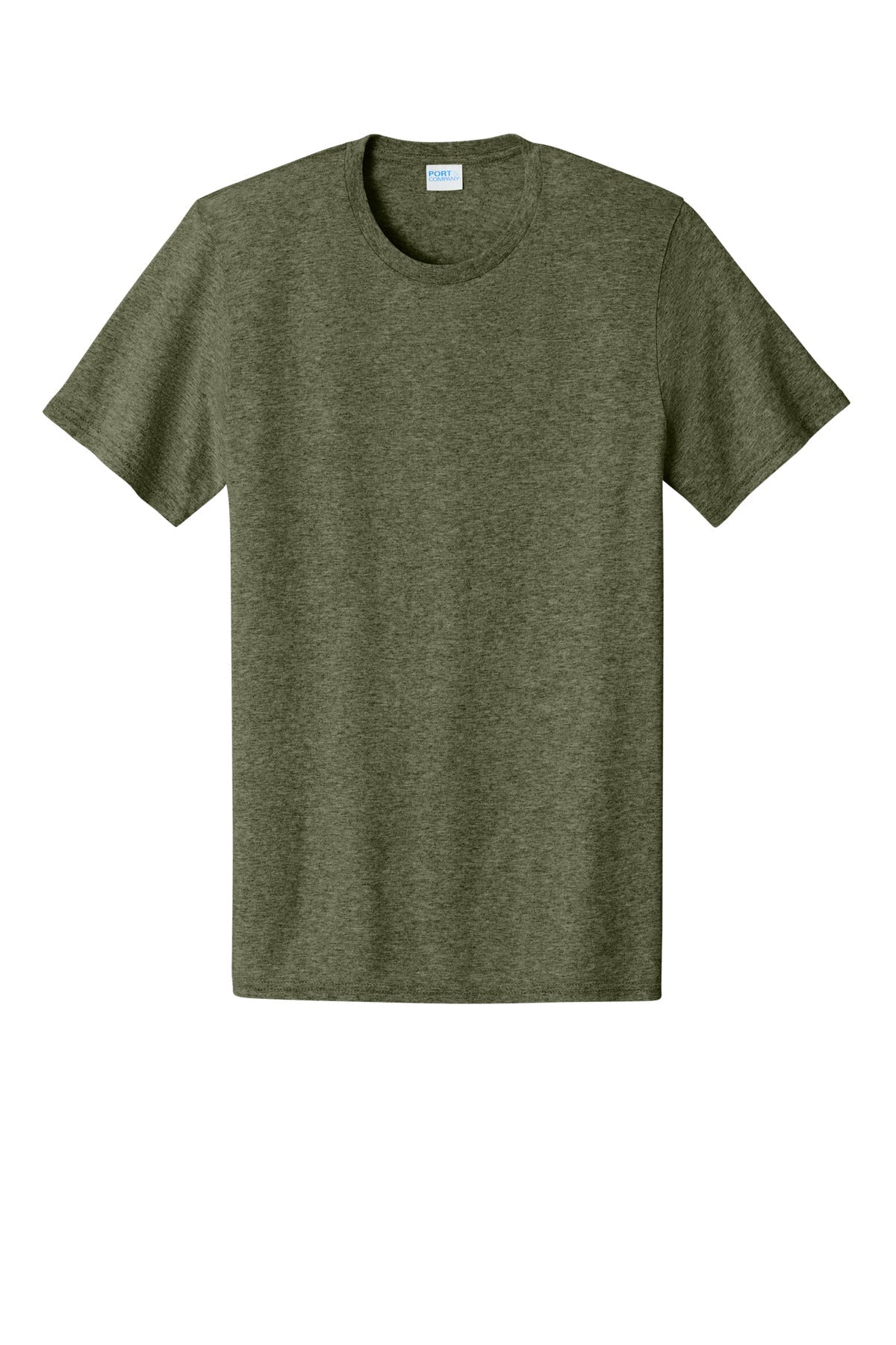 Front View of OlvDrabGnH Port & Co Easy Cotton Tee PC43