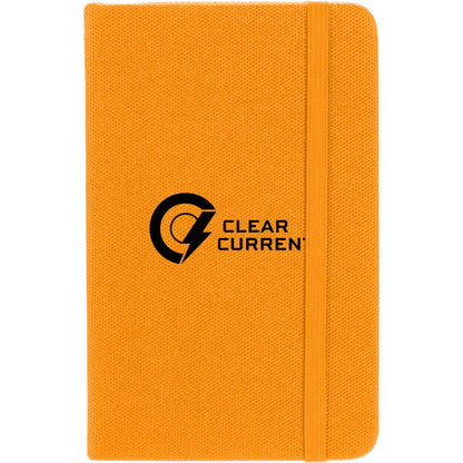 Front View of Orange 3.5" x 5.5" Recycled PET Pocket Bound Journal