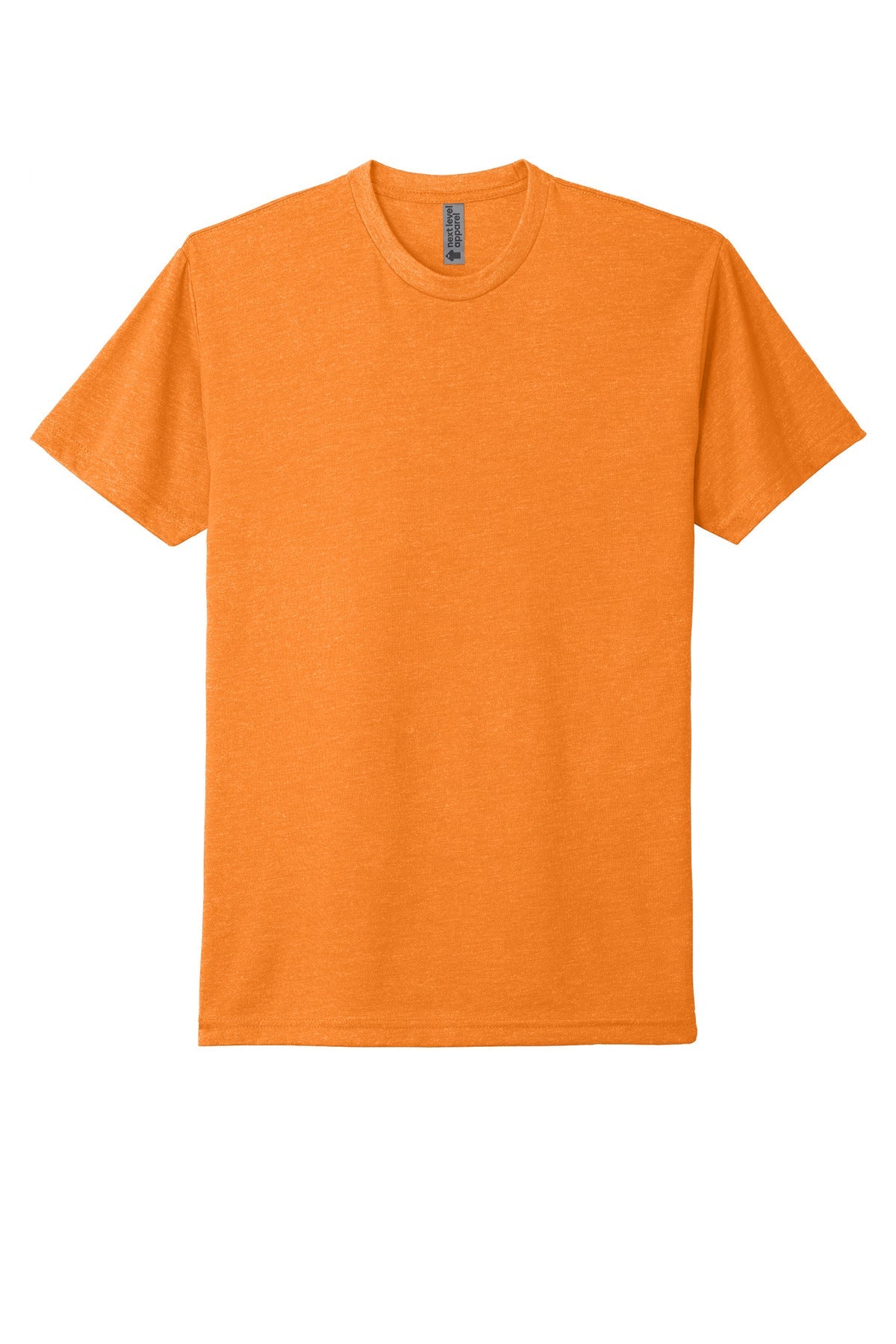 Front View of Orange Next Level Apparel Adult CVC Tee. NL6210