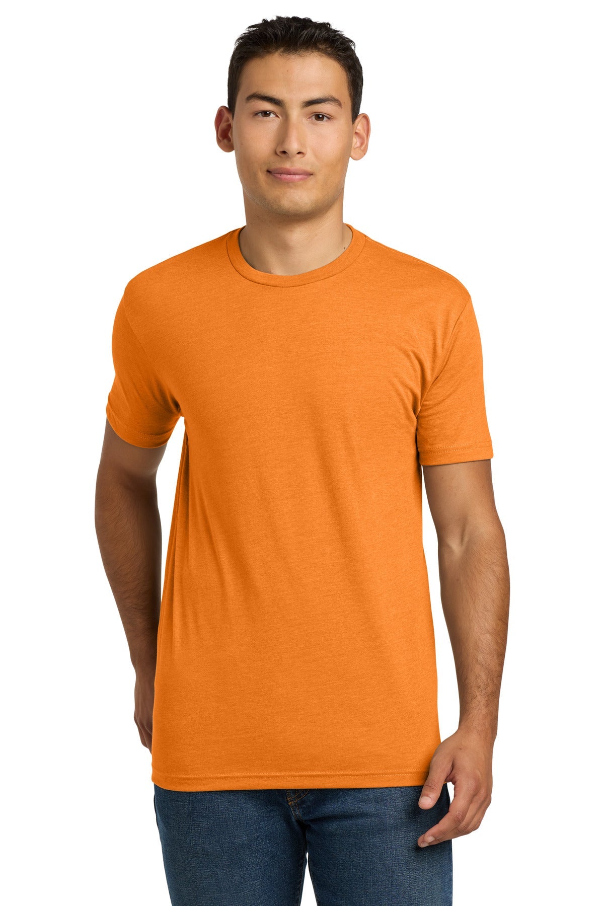 Front View of Orange Next Level Apparel Adult CVC Tee. NL6210