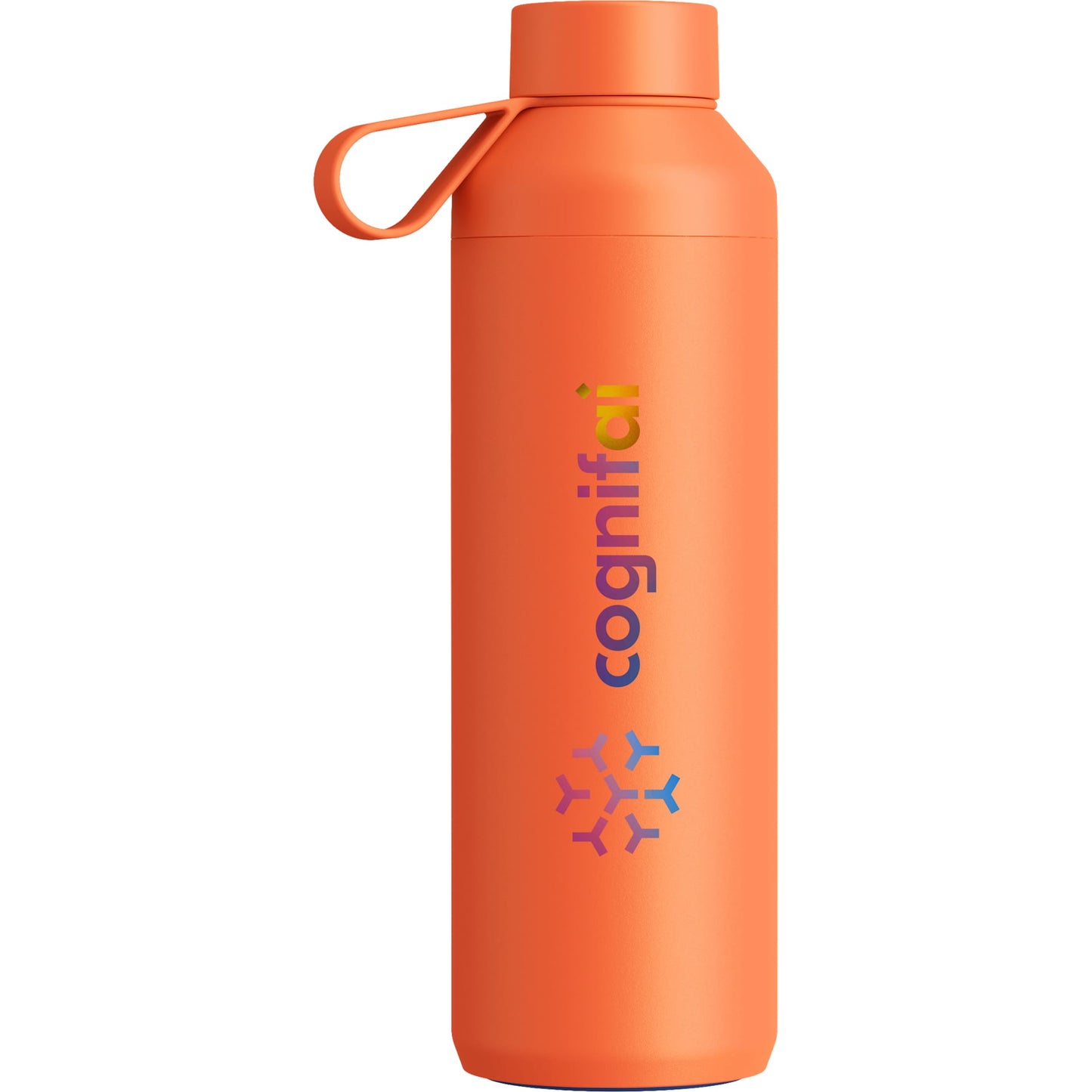 Front View of Orange Ocean Bottle Peak OG Bottle 24oz