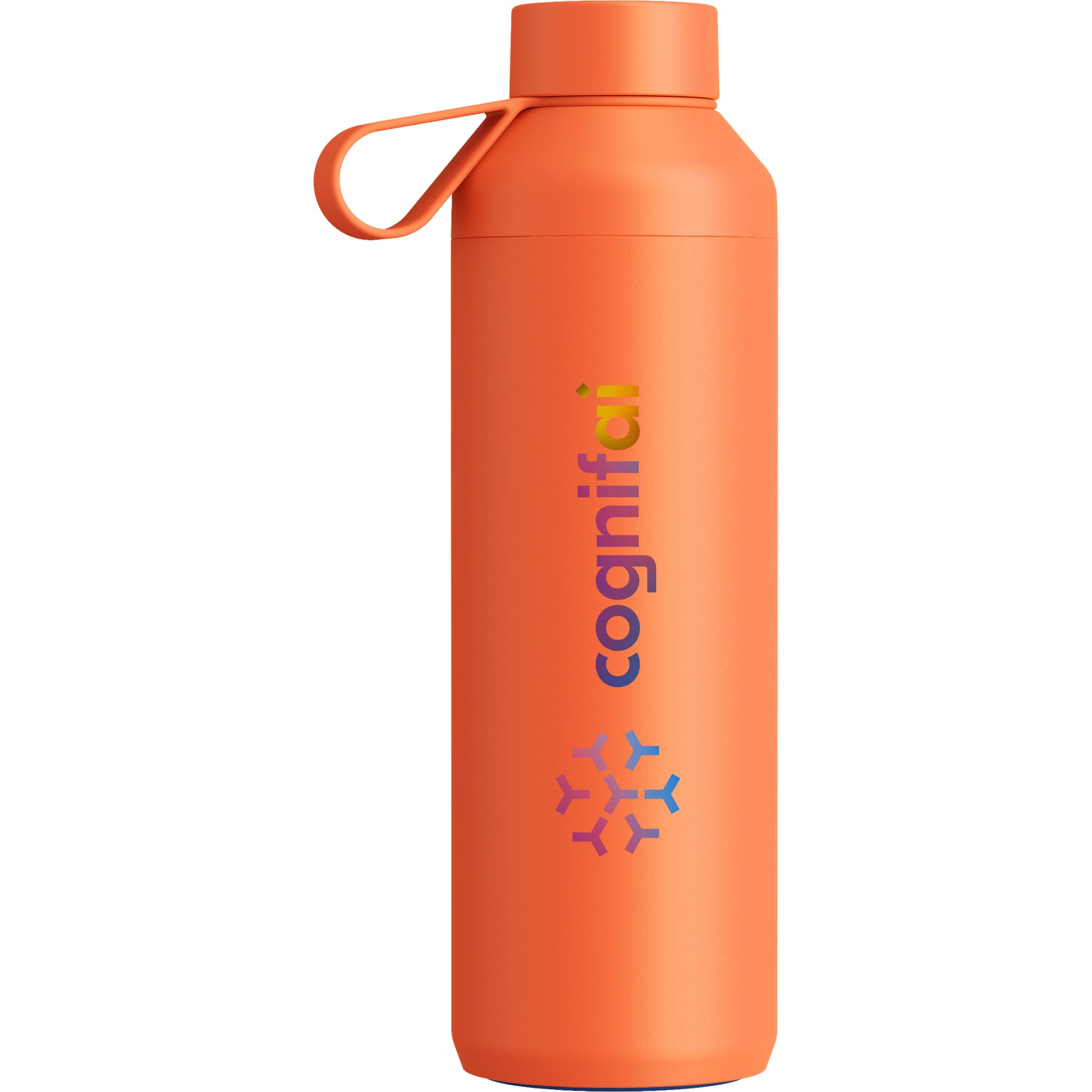 Front View of Orange Ocean Bottle Peak OG Bottle 24oz