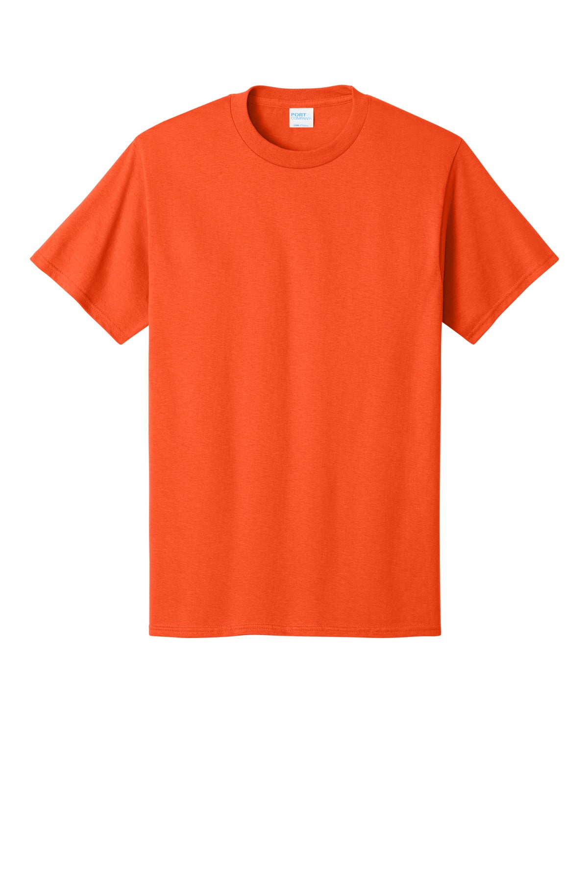 Front View of Orange Port & Co Tall Core Cotton Tee PC54T