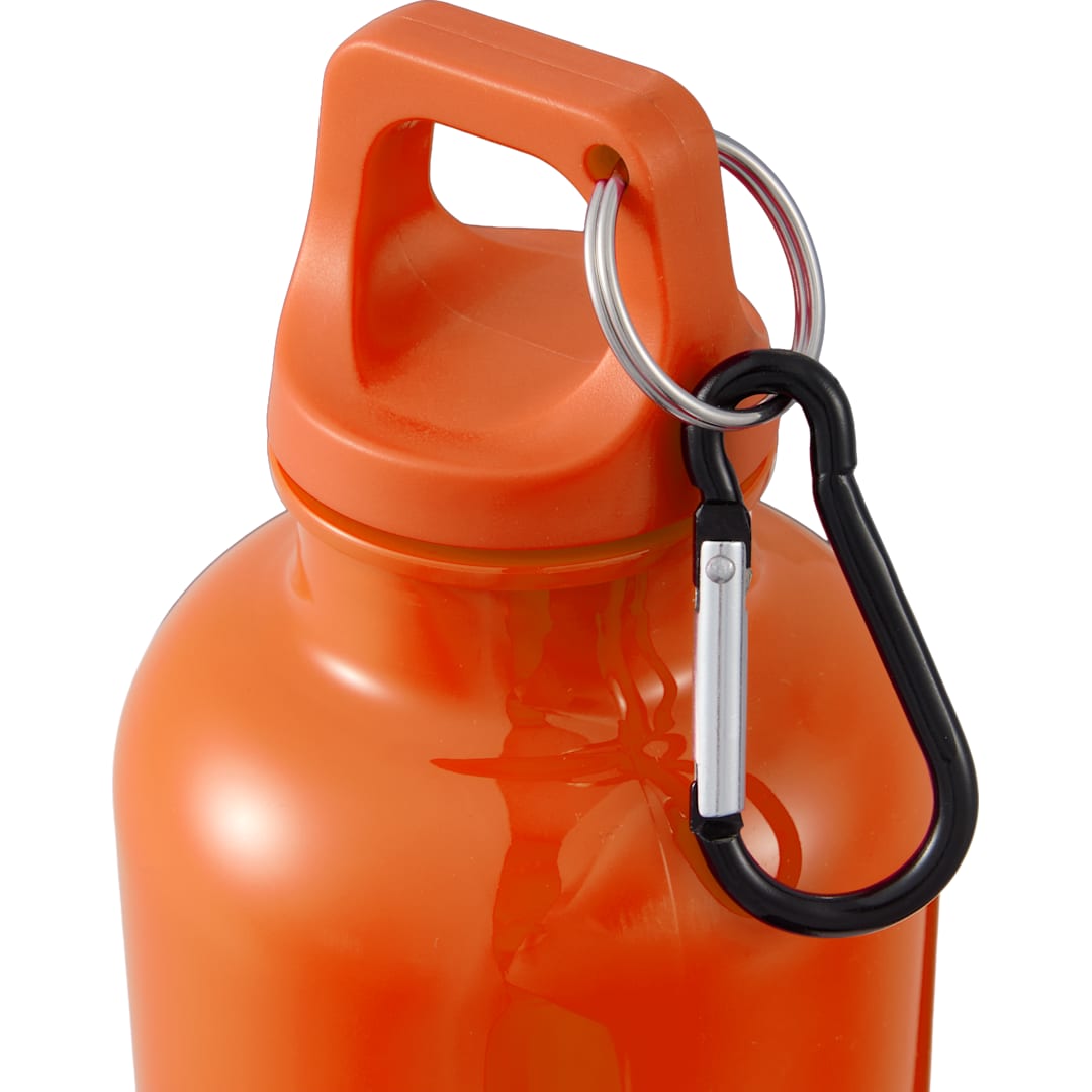 Front View of Orange Race 25oz  Recycled Bottle with Carabiner