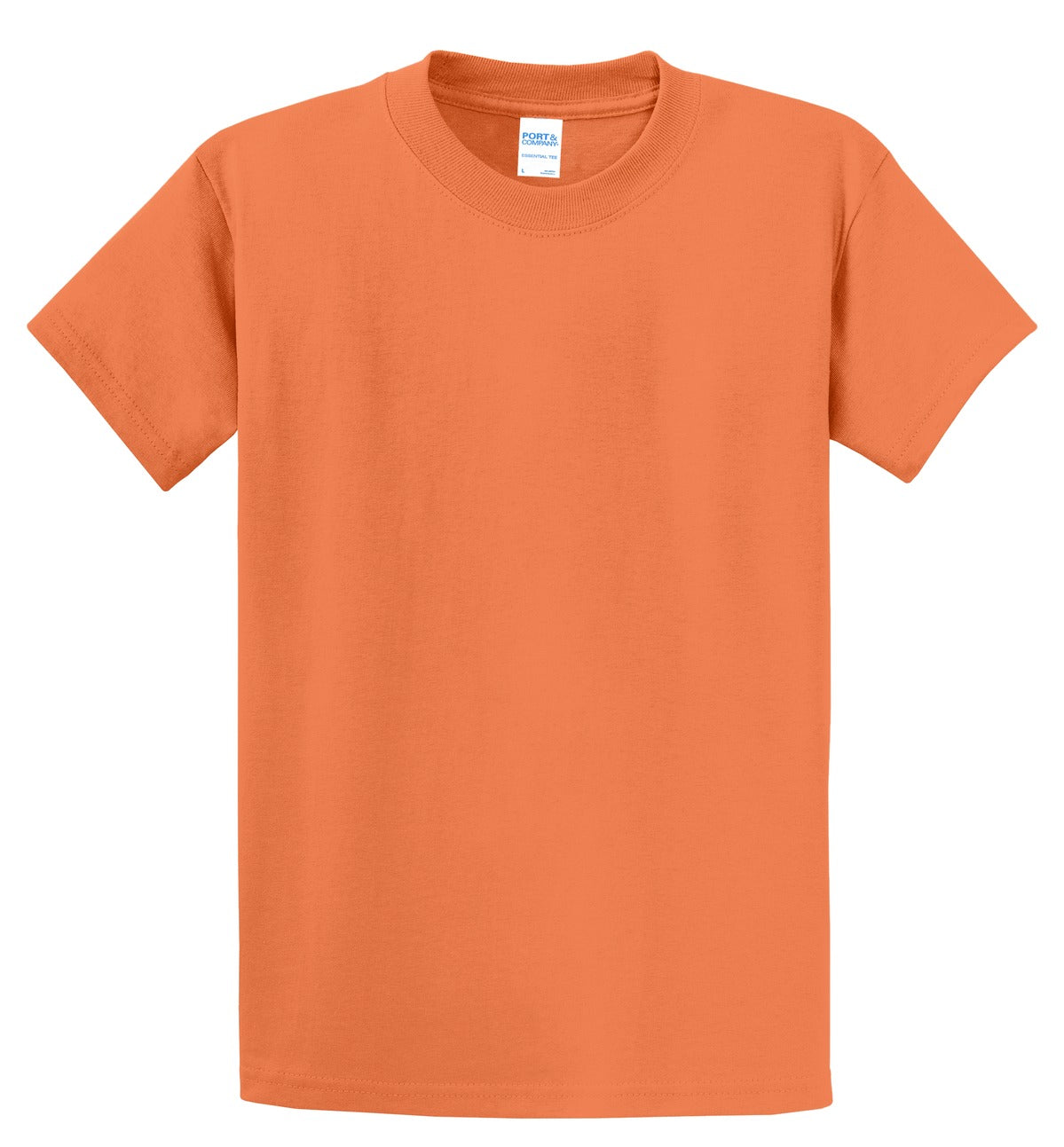 Front View of Orange Sherbet Port & Co Essential Tee. PC61