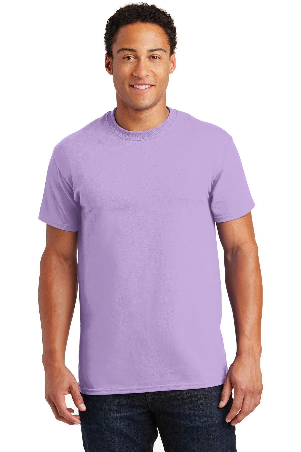 Front View of Orchid Gildan - Ultra Cotton 100% US Cotton T-Shirt. 2000