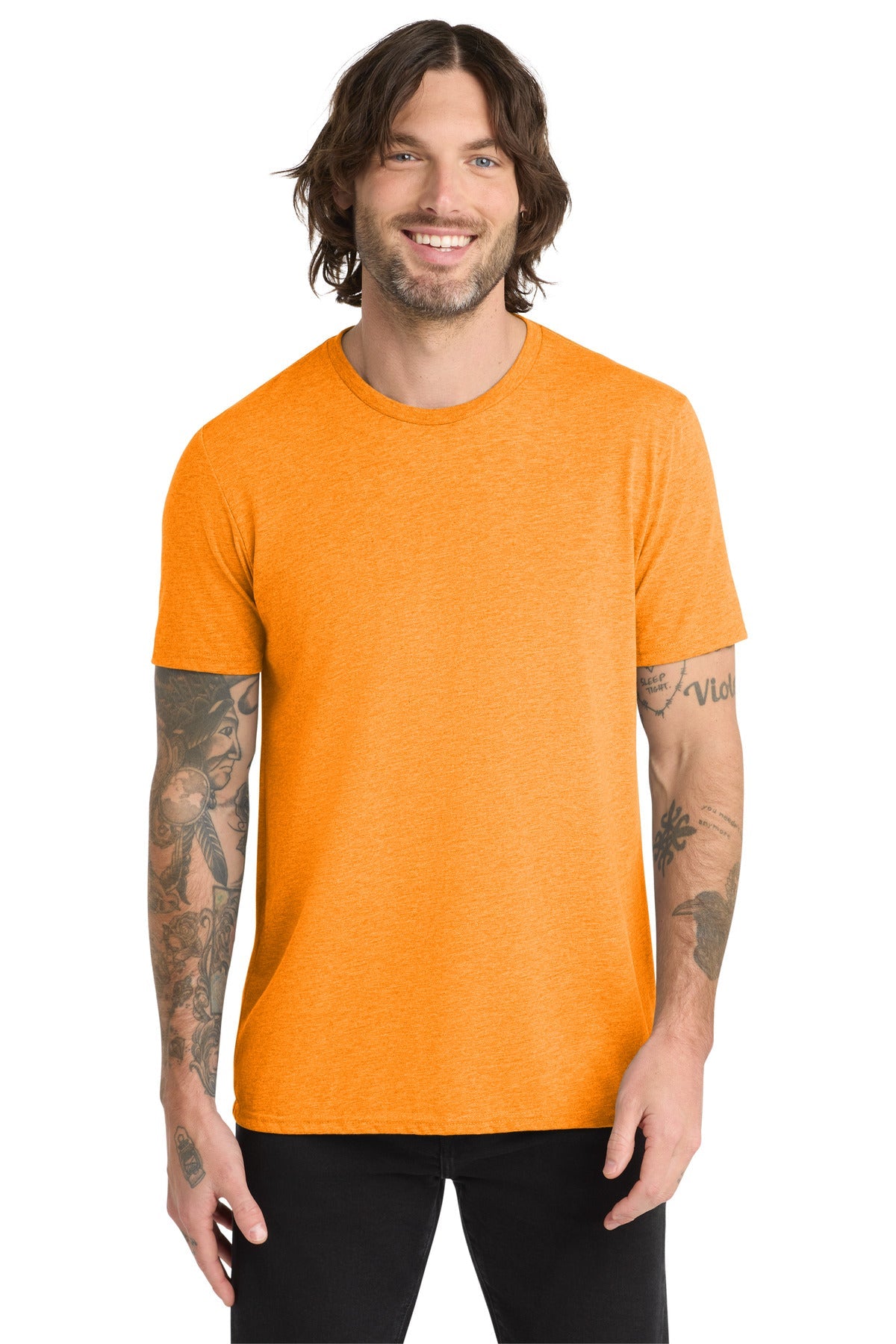 Front View of OrngUFancy Allmade Unisex Tri-Blend Tee AL2004