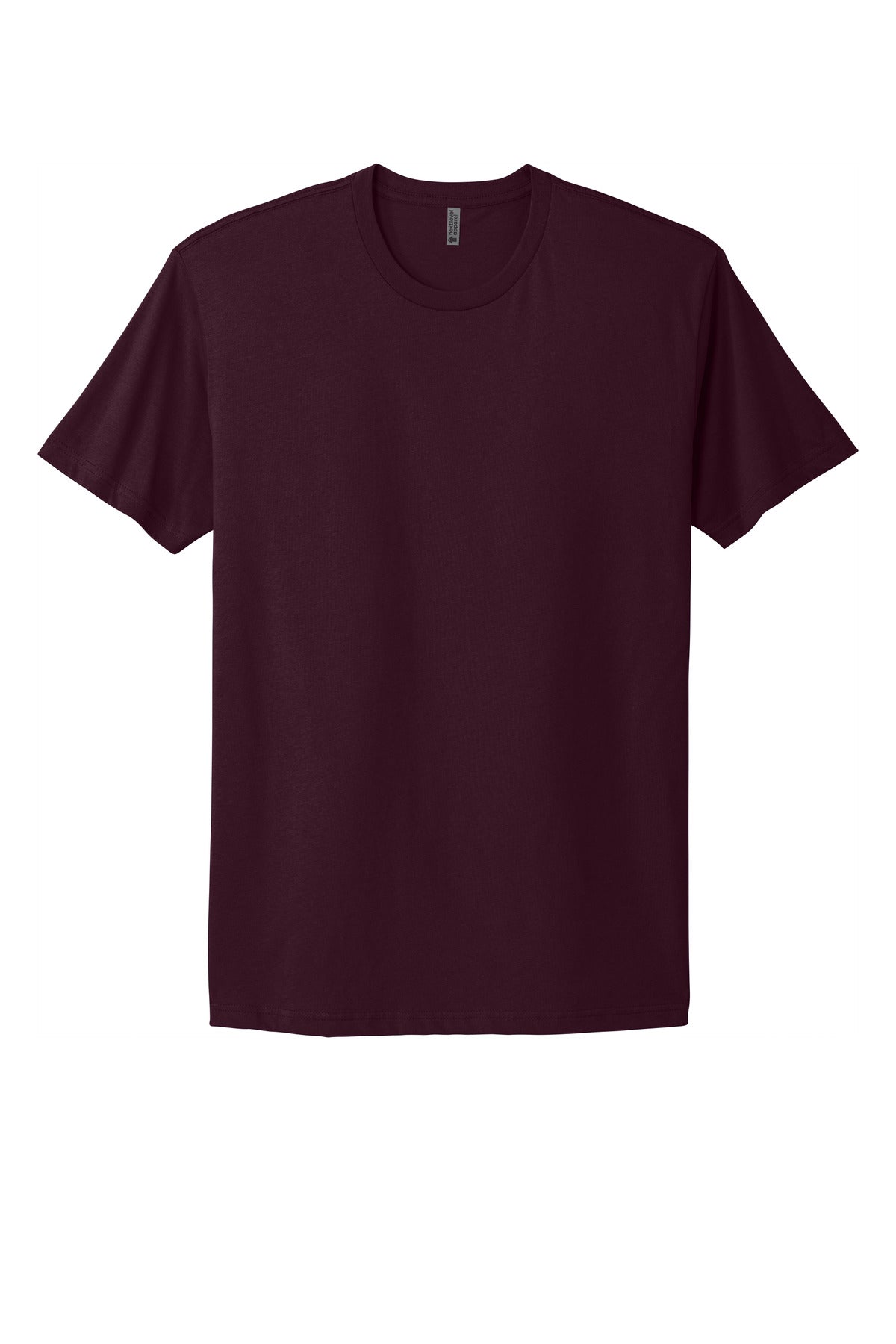 Front View of Oxblood Next Level Apparel Adult Cotton Tee. NL3600