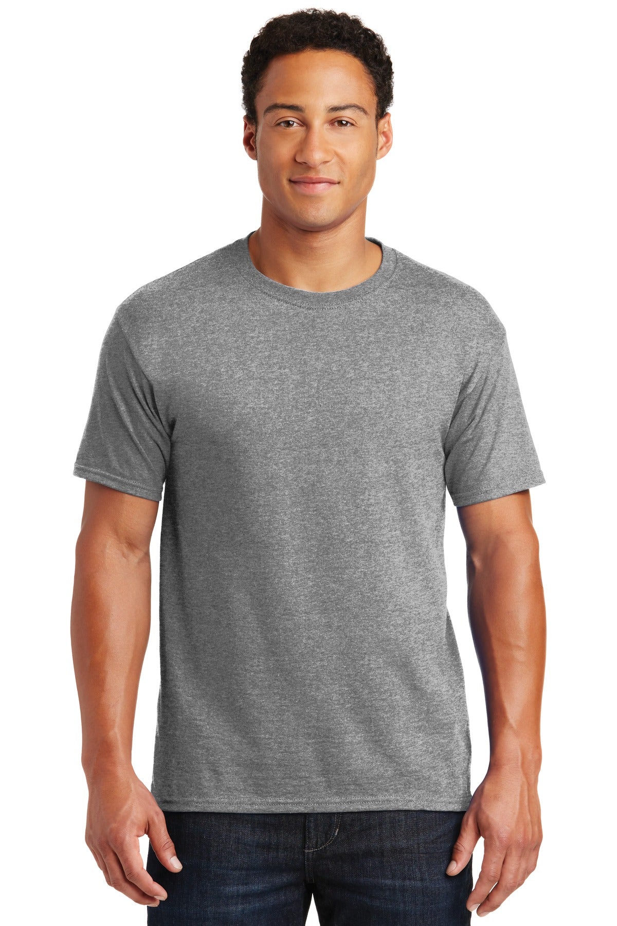 Front View of Oxford Jerzees - Dri-Power 50/50 Cotton/Poly T-Shirt. 29M