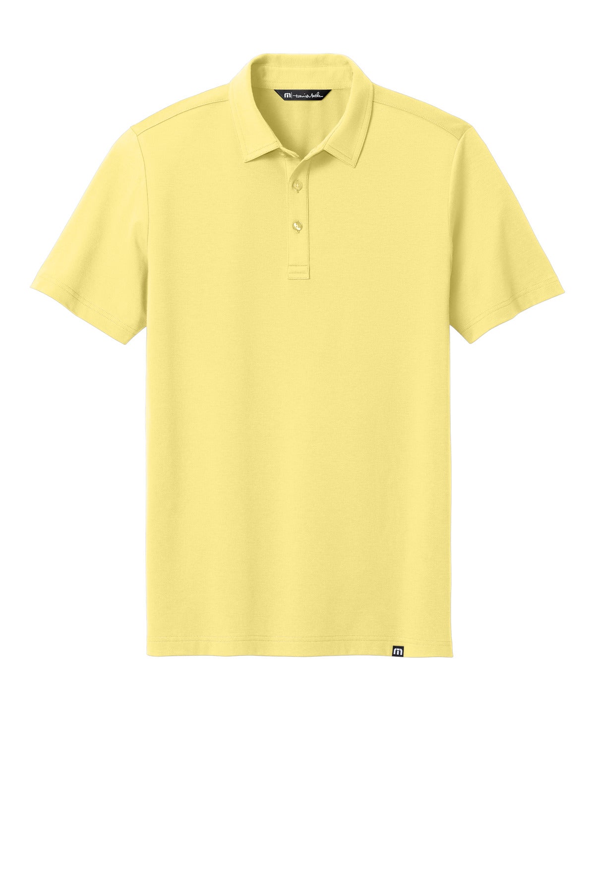 Front View of PaleYellow TravisMathew Glenview Solid Polo TMA41461