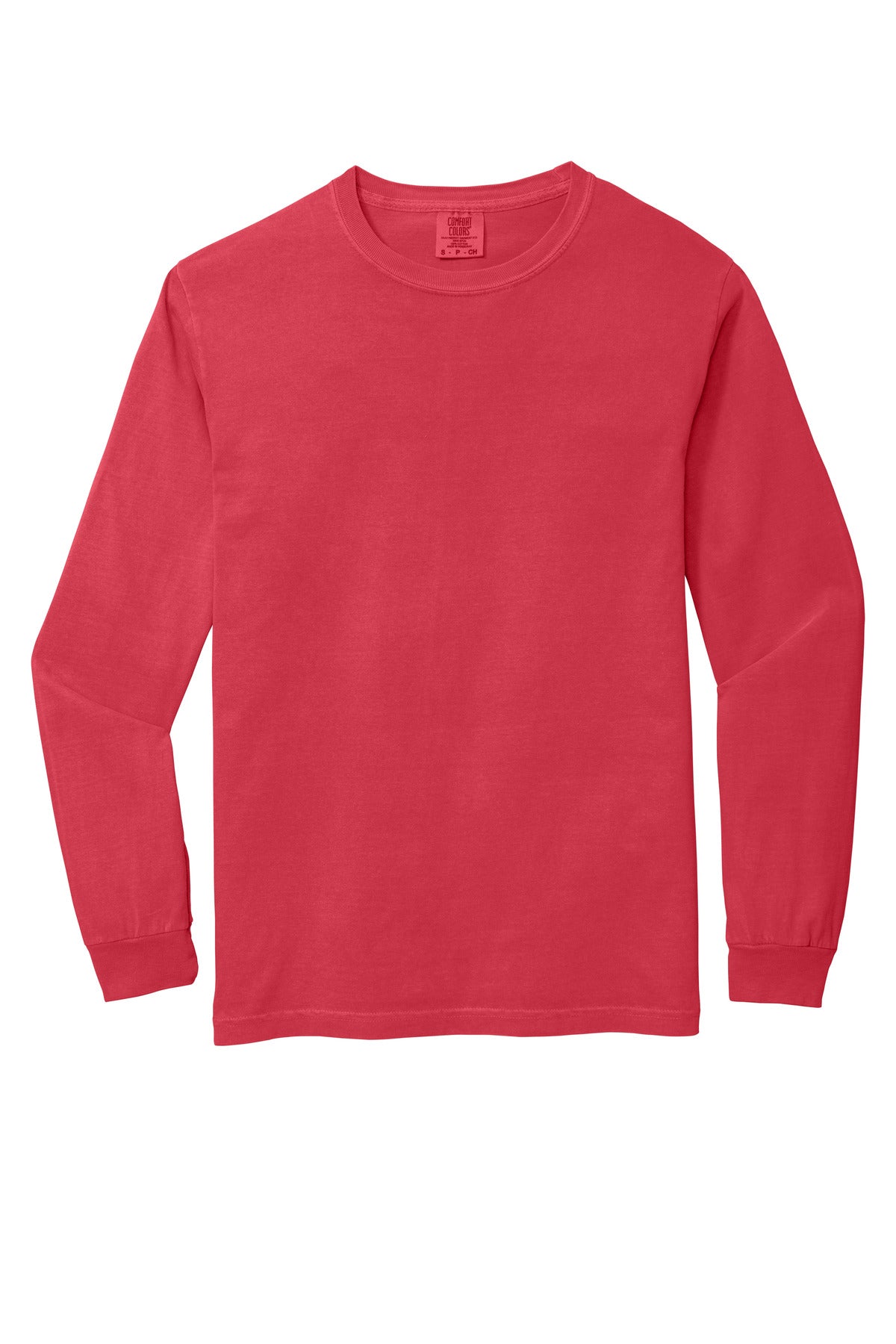 Front View of Paprika COMFORT COLORS Heavyweight Ring Spun Long Sleeve Tee. 6014