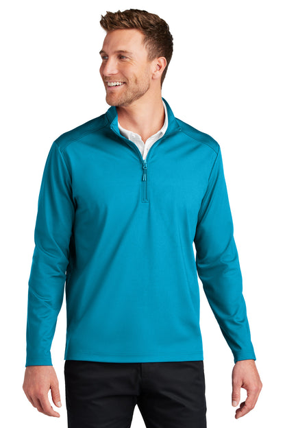 Front View of ParcelBlue Port Authority C-FREE Double Knit 1/4-Zip K880