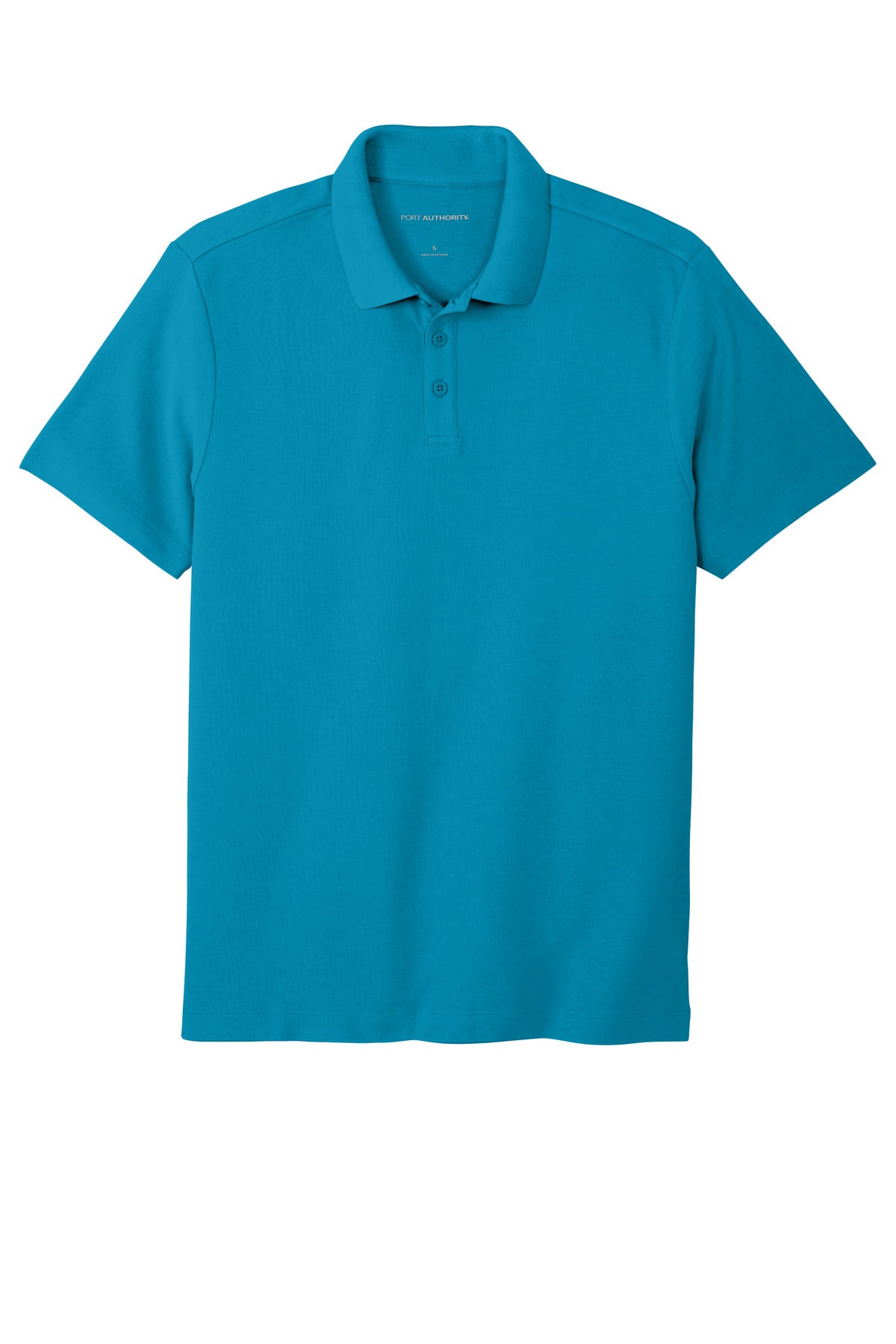 Front View of ParcelBlue Port Authority SuperPro React Polo. K810