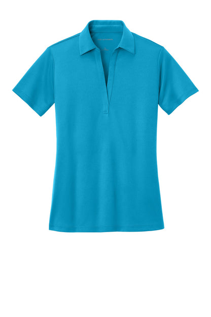 Front View of ParcelBlue Port Authority Women's Silk Touch Performance Polo. L540