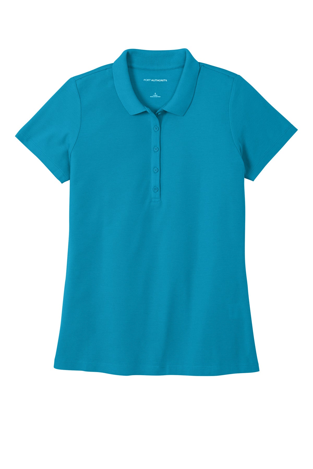 Front View of ParcelBlue Port Authority Women's SuperPro React Polo. LK810