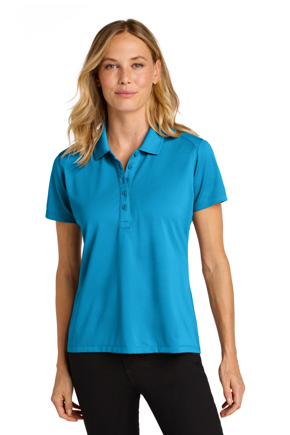 Front View of ParcelBlue Port Authority Women's Wearever Performance Pique Polo LK240