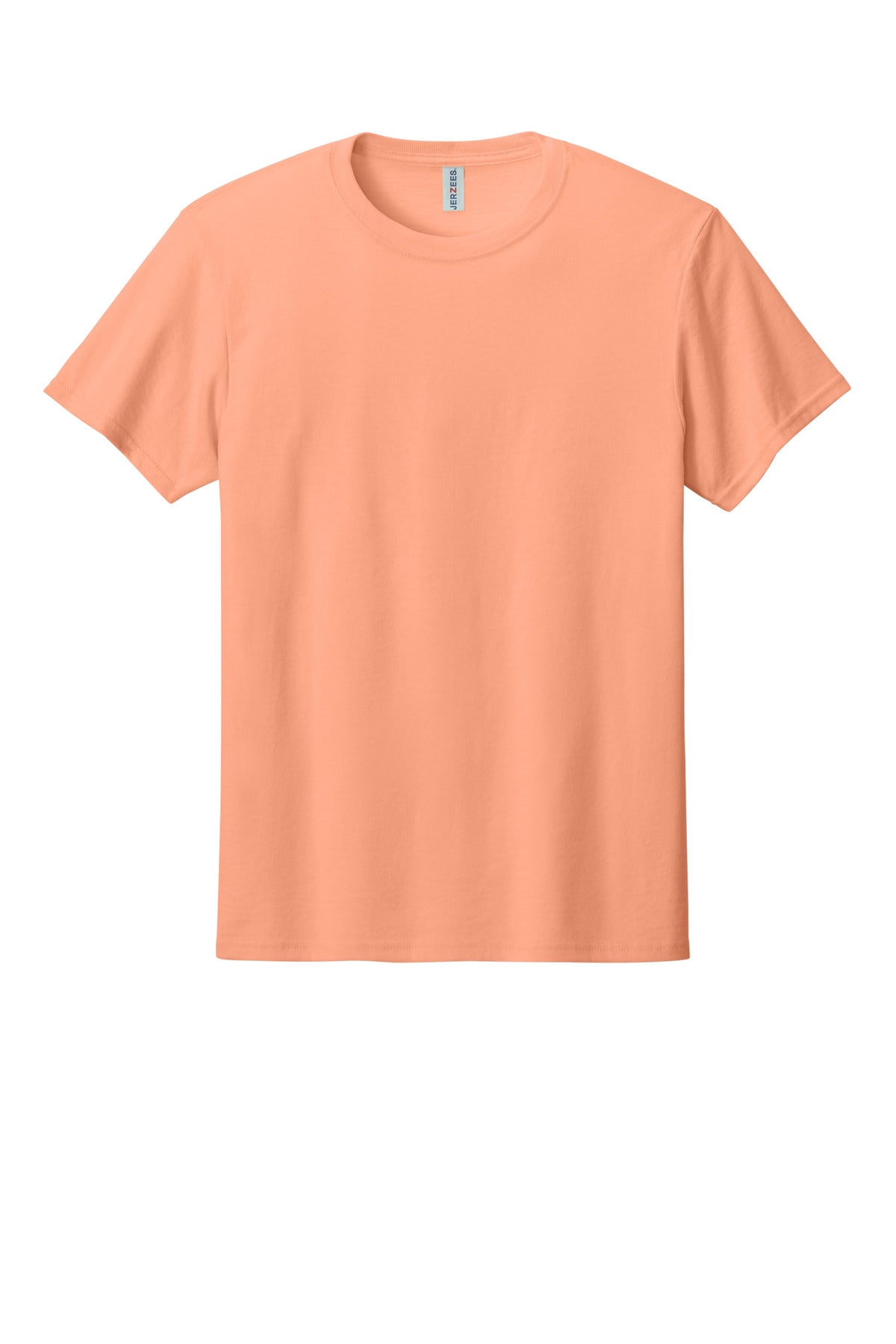 Front View of Peach Jerzees Premium Blend Ring Spun T-Shirt 560M