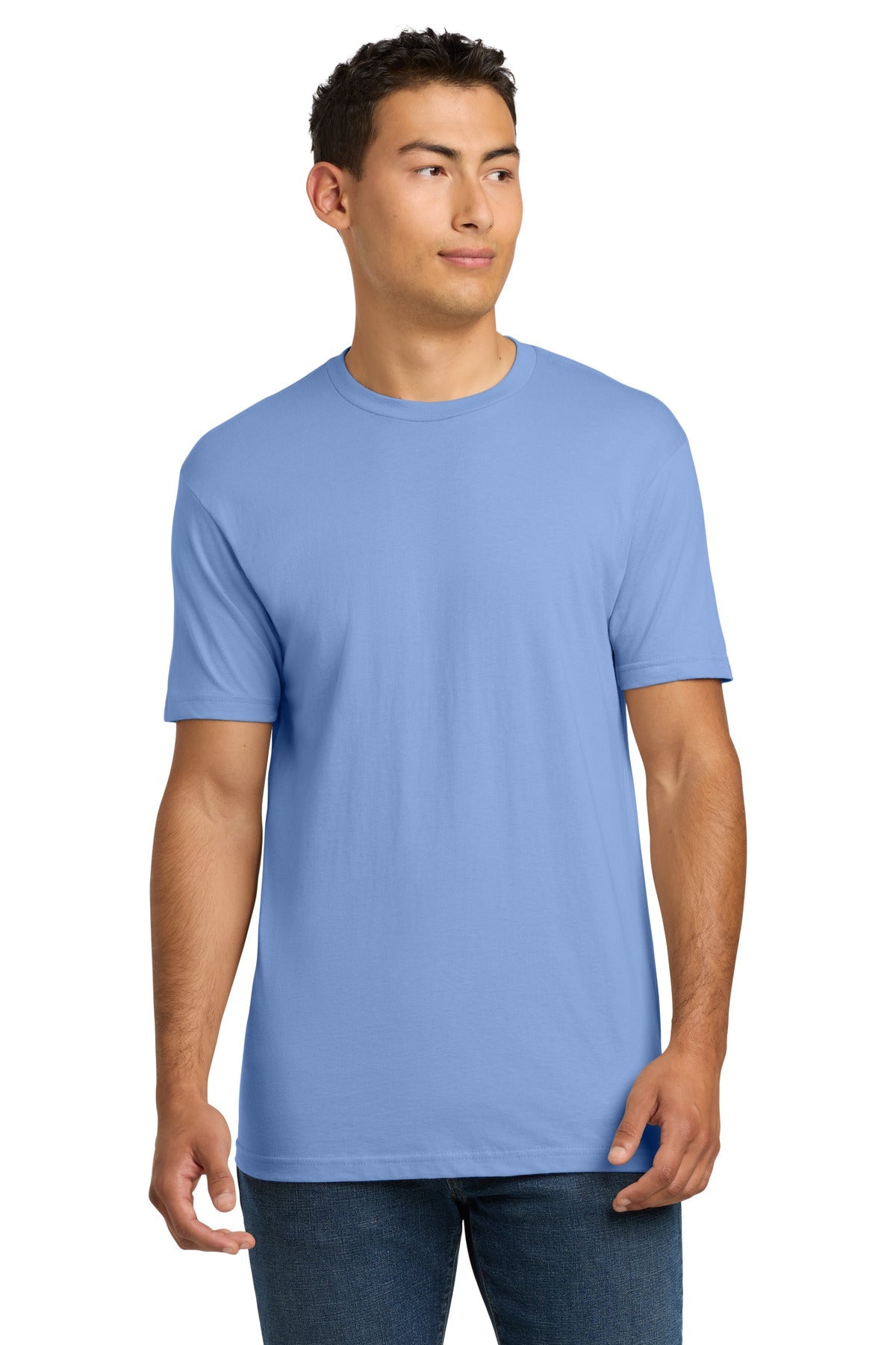 Front View of PeriBlue Next Level Apparel Adult Cotton Tee. NL3600