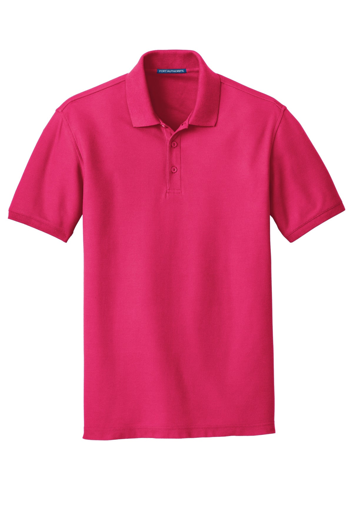 Front View of Pink Azalea Port Authority Core Classic Pique Polo. K100