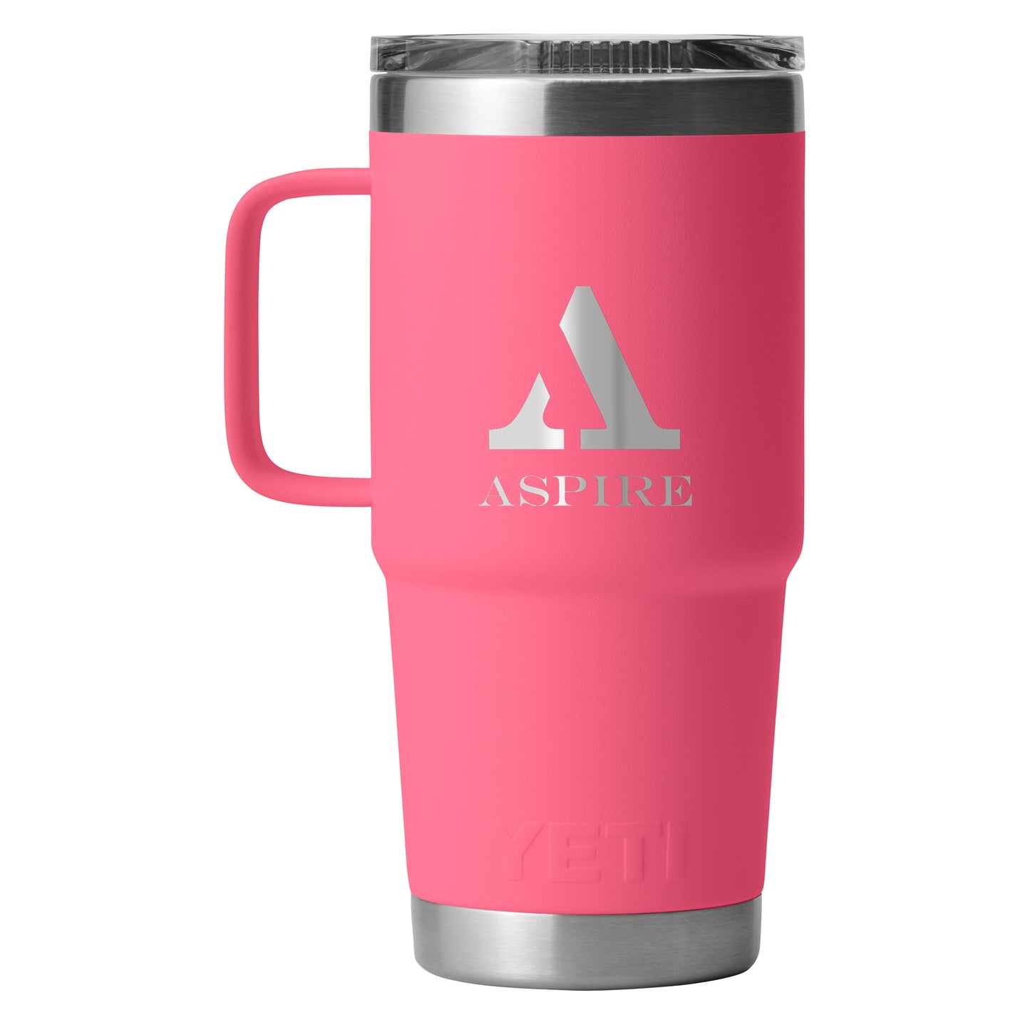 Front View of Pink-Tropical Rambler® 20 oz Travel Mug