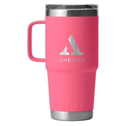 Front View of Pink-Tropical Rambler® 20 oz Travel Mug