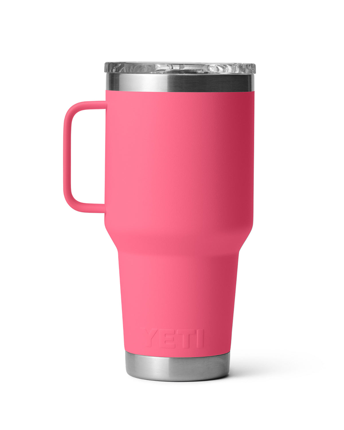 Front View of Pink-Tropical Rambler® 30 oz Travel Mug with StrongHold™ Lid plain