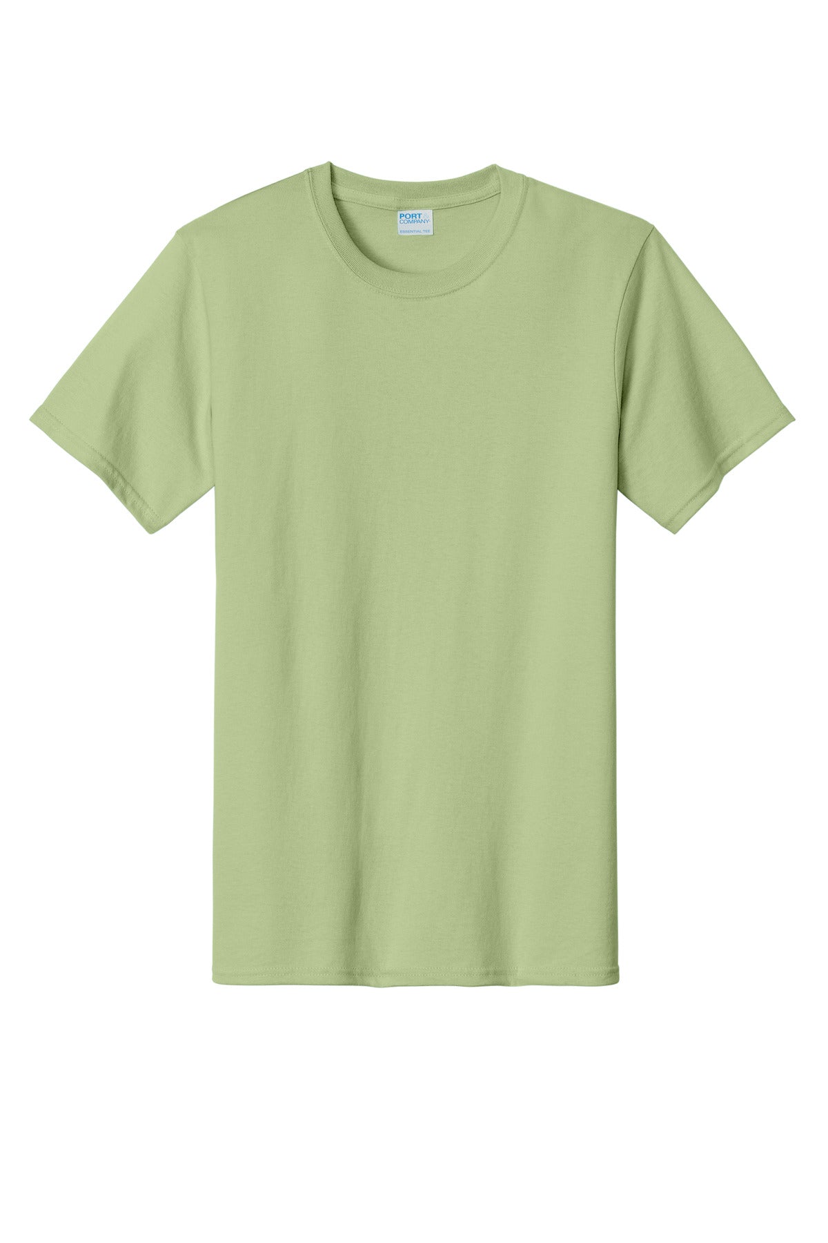 Front View of Pistachio Port & Co Essential Tee. PC61