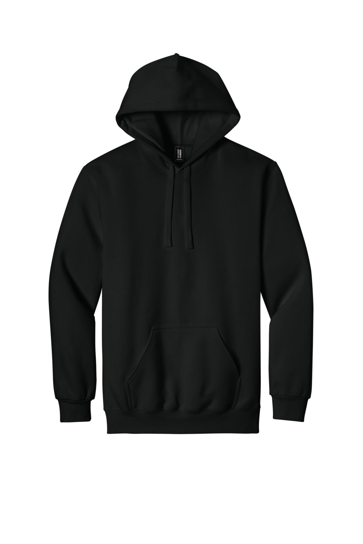 Front View of PitchBlack Gildan Hammer Maxweight Hooded Sweatshirt 19500