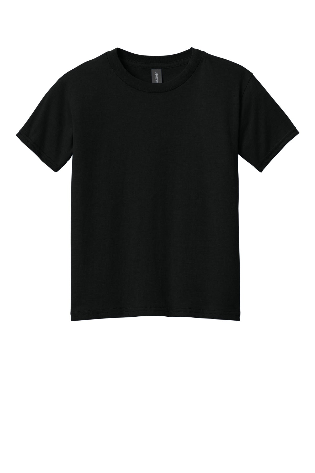 Front View of PitchBlack Gildan Youth Softstyle CVC Tee 64000BCVC