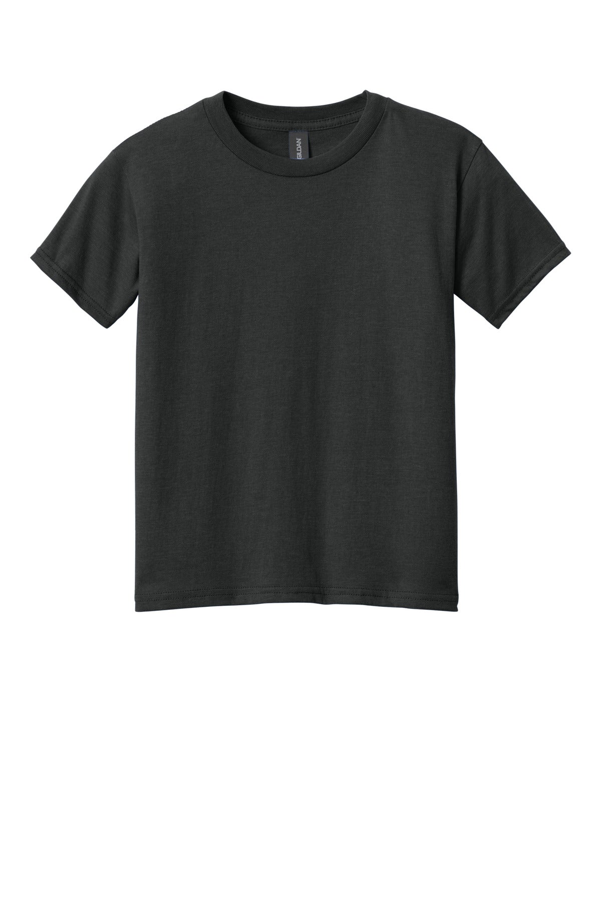 Front View of PitchBlMst Gildan Youth Softstyle CVC Tee 64000BCVC
